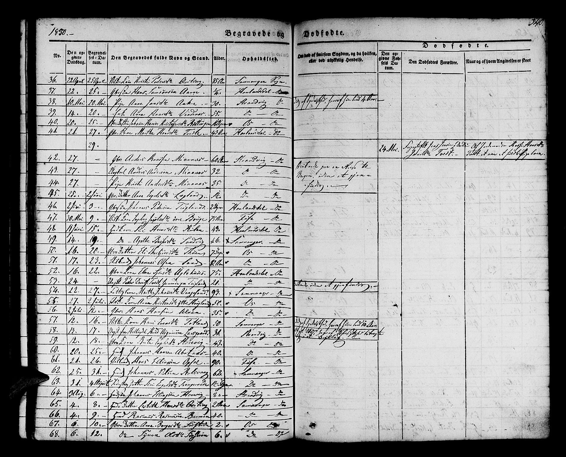 Os sokneprestembete, SAB/A-99929: Parish register (official) no. A 15, 1839-1851, p. 340