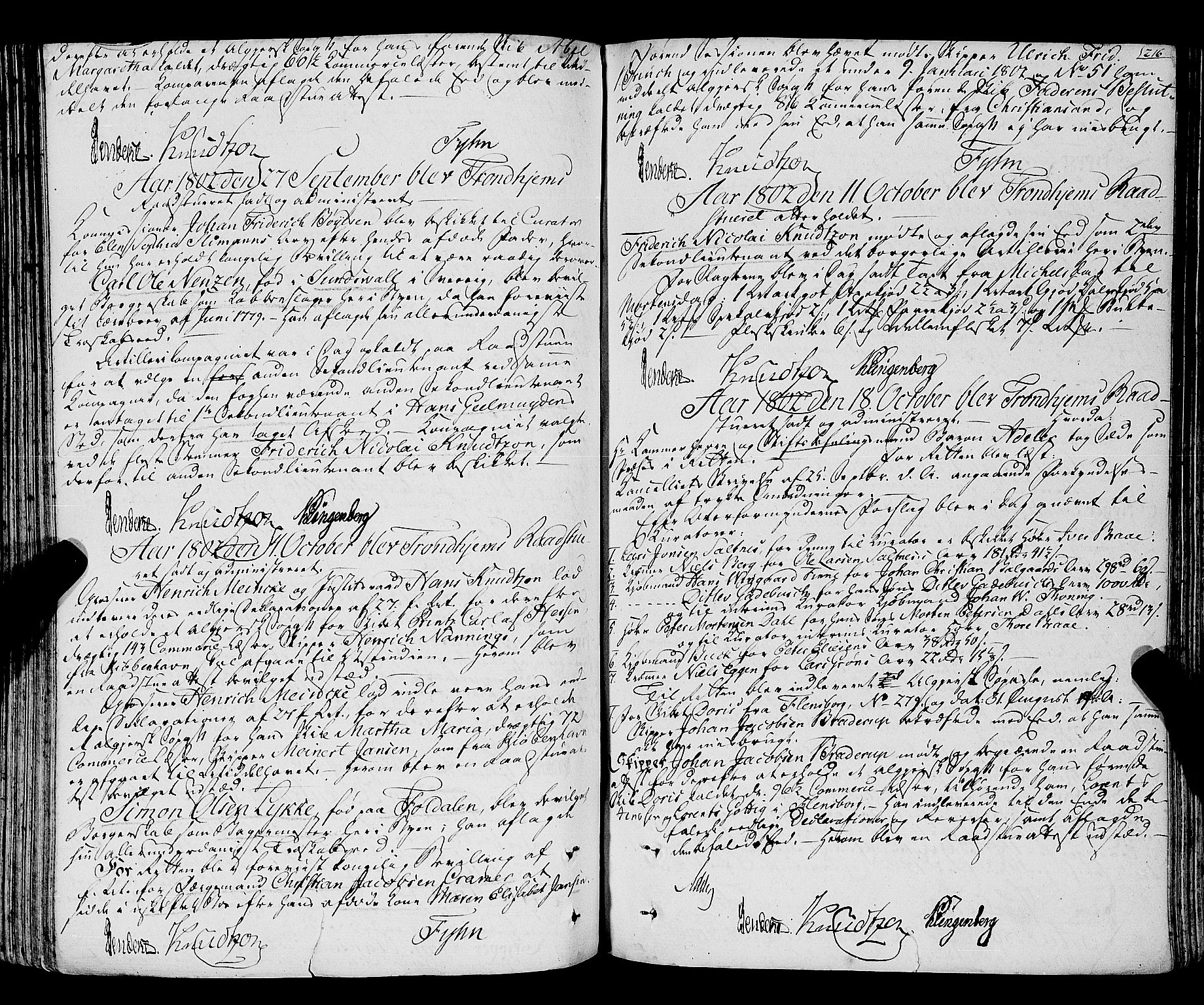 Trondheim magistrat, SAT/A-4372/A/Aa/L0018: Rådstueprotokoller, 1793-1826, p. 216