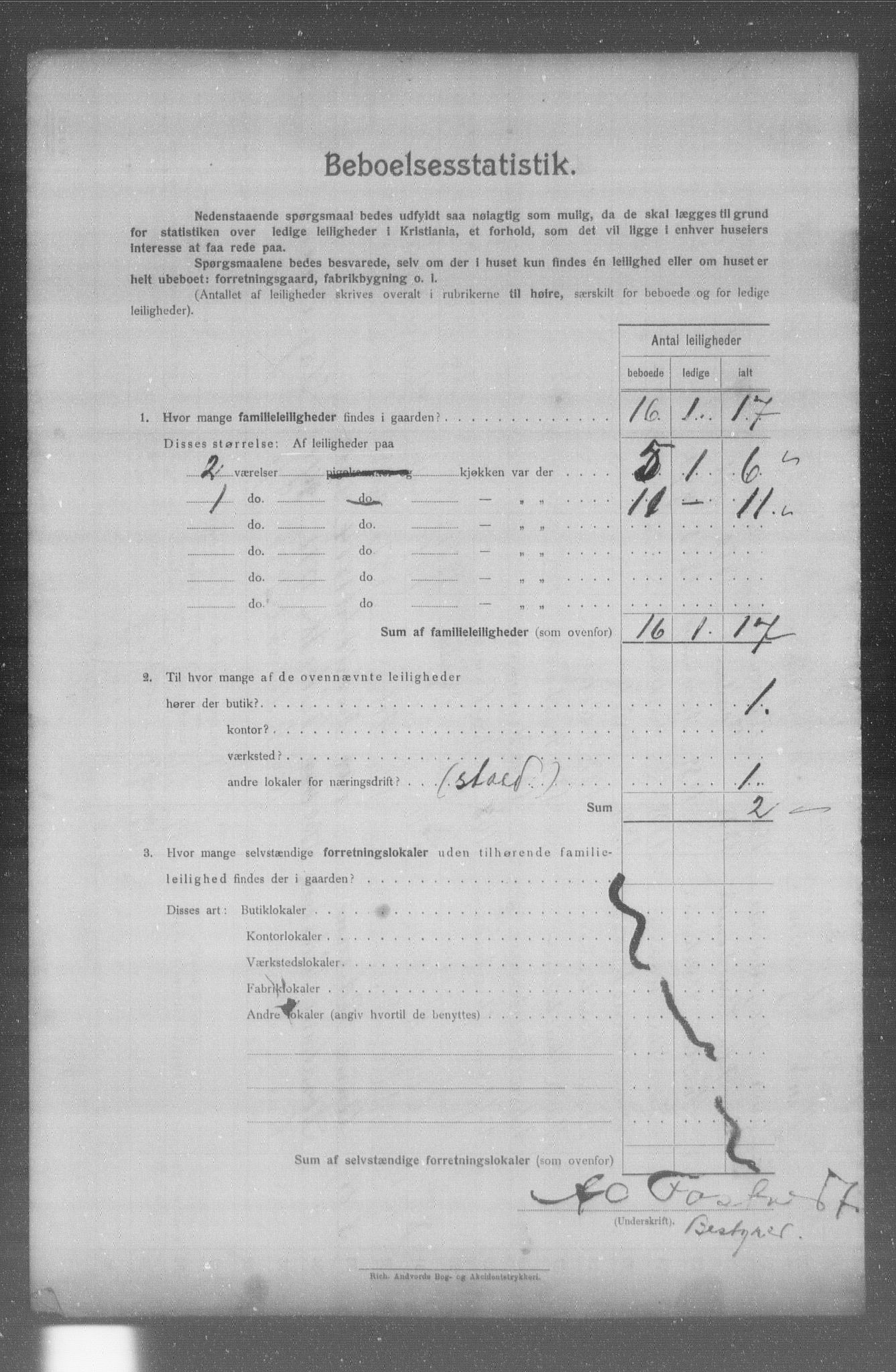 OBA, Municipal Census 1904 for Kristiania, 1904, p. 6199