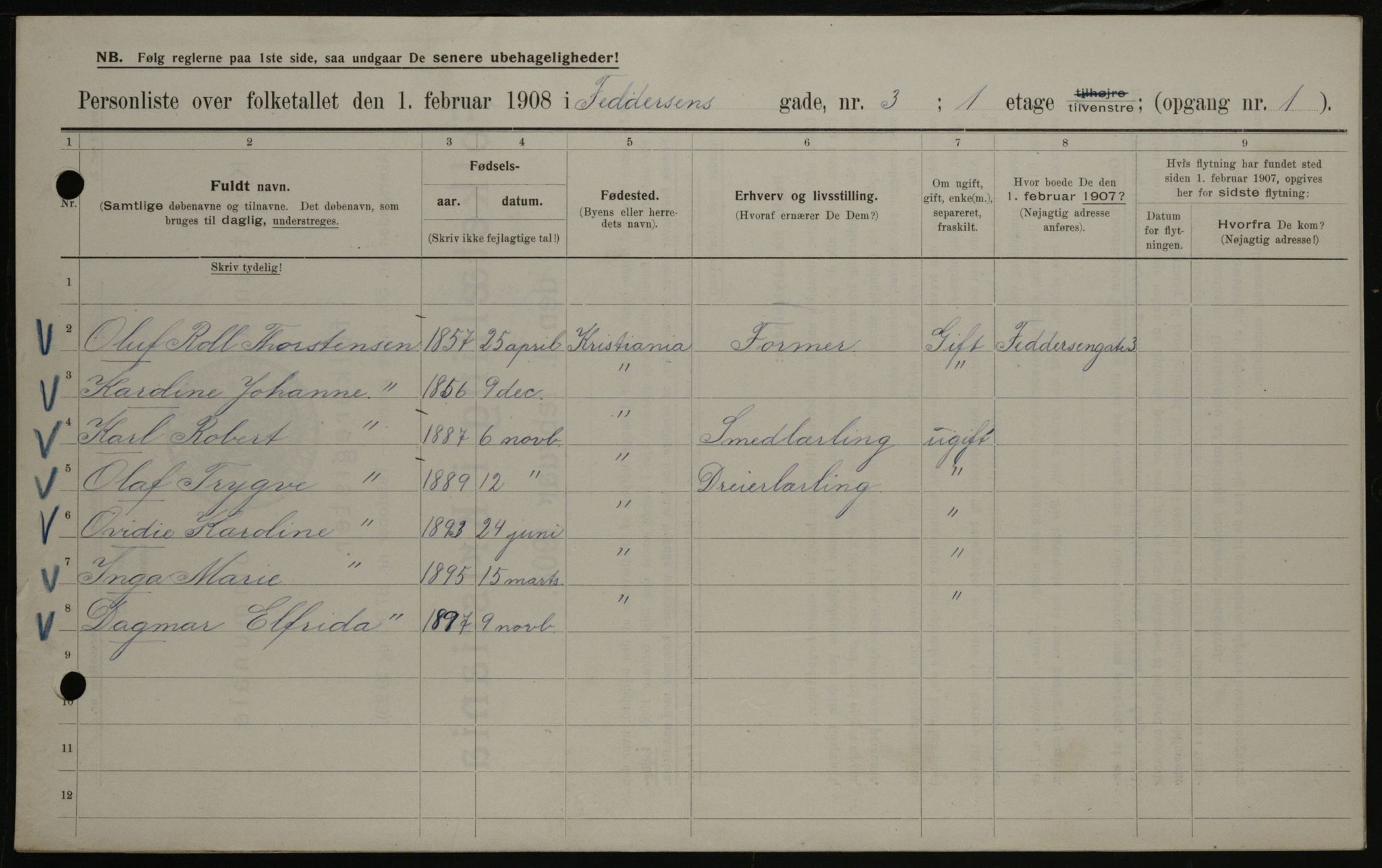 OBA, Municipal Census 1908 for Kristiania, 1908, p. 21830
