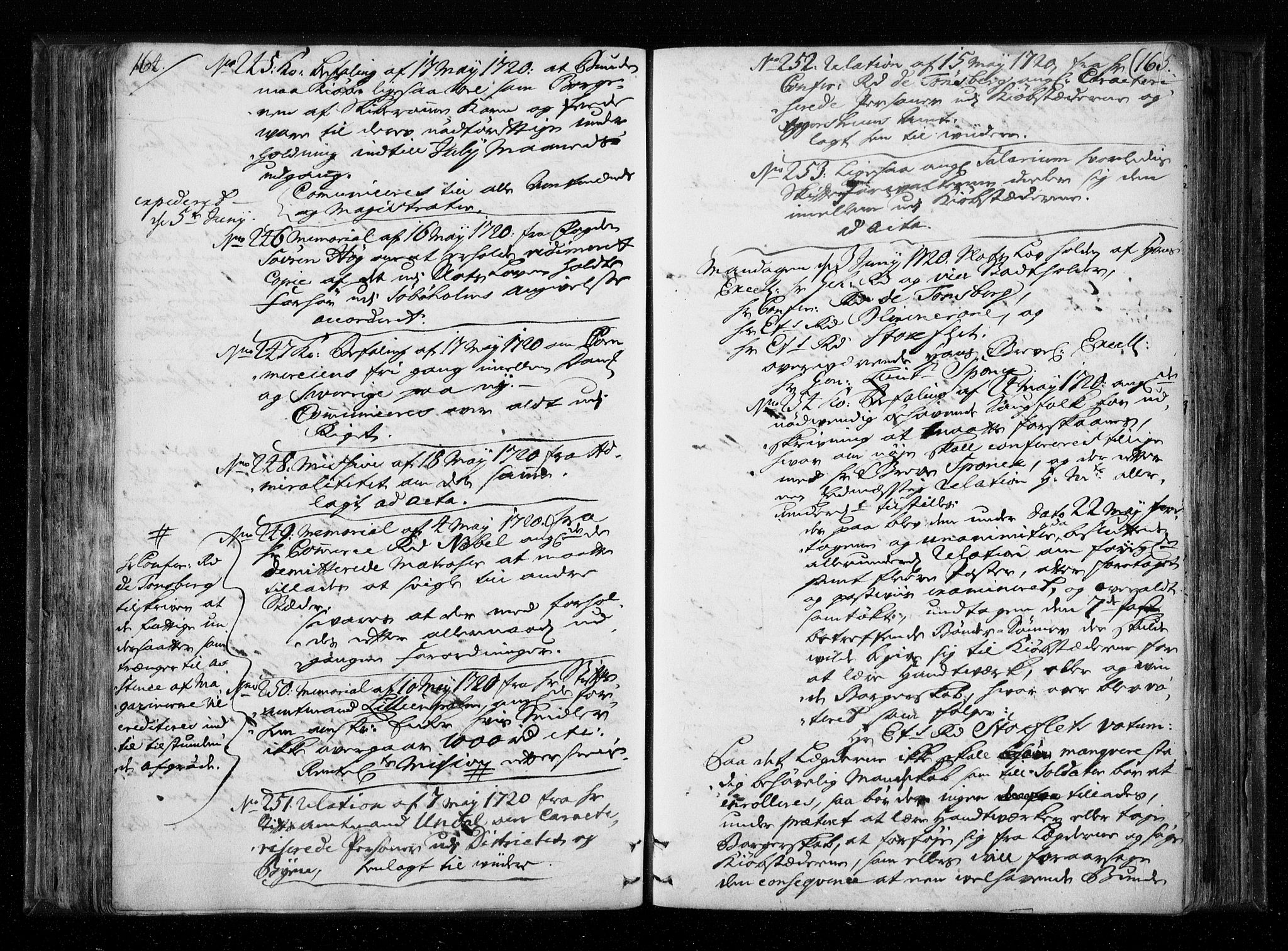 Stattholderembetet 1572-1771, AV/RA-EA-2870/Aa/L0010: Voteringsprotokoll (konseptprotokoll), 1719-1722, p. 164-165