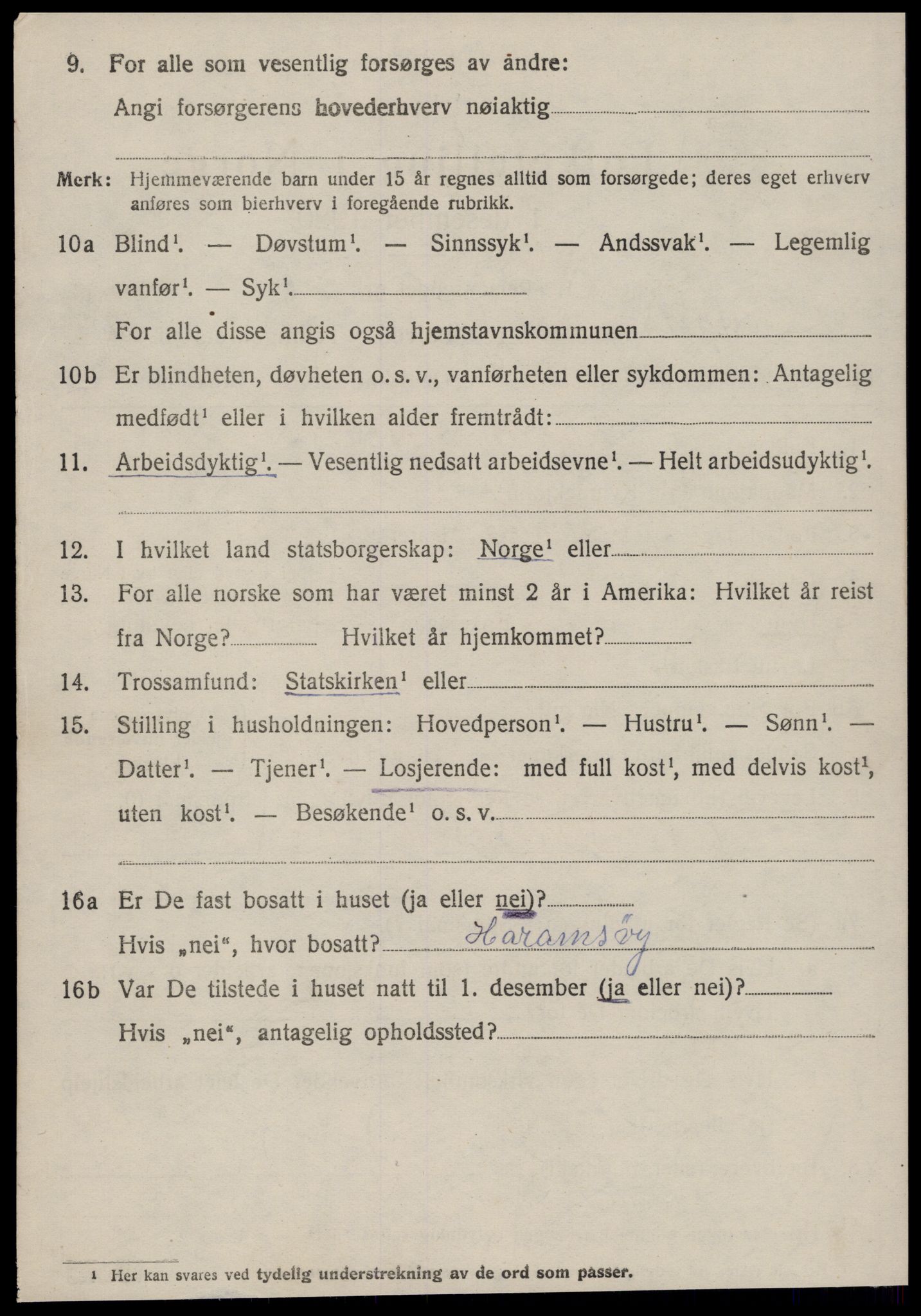 SAT, 1920 census for Ørsta, 1920, p. 2547