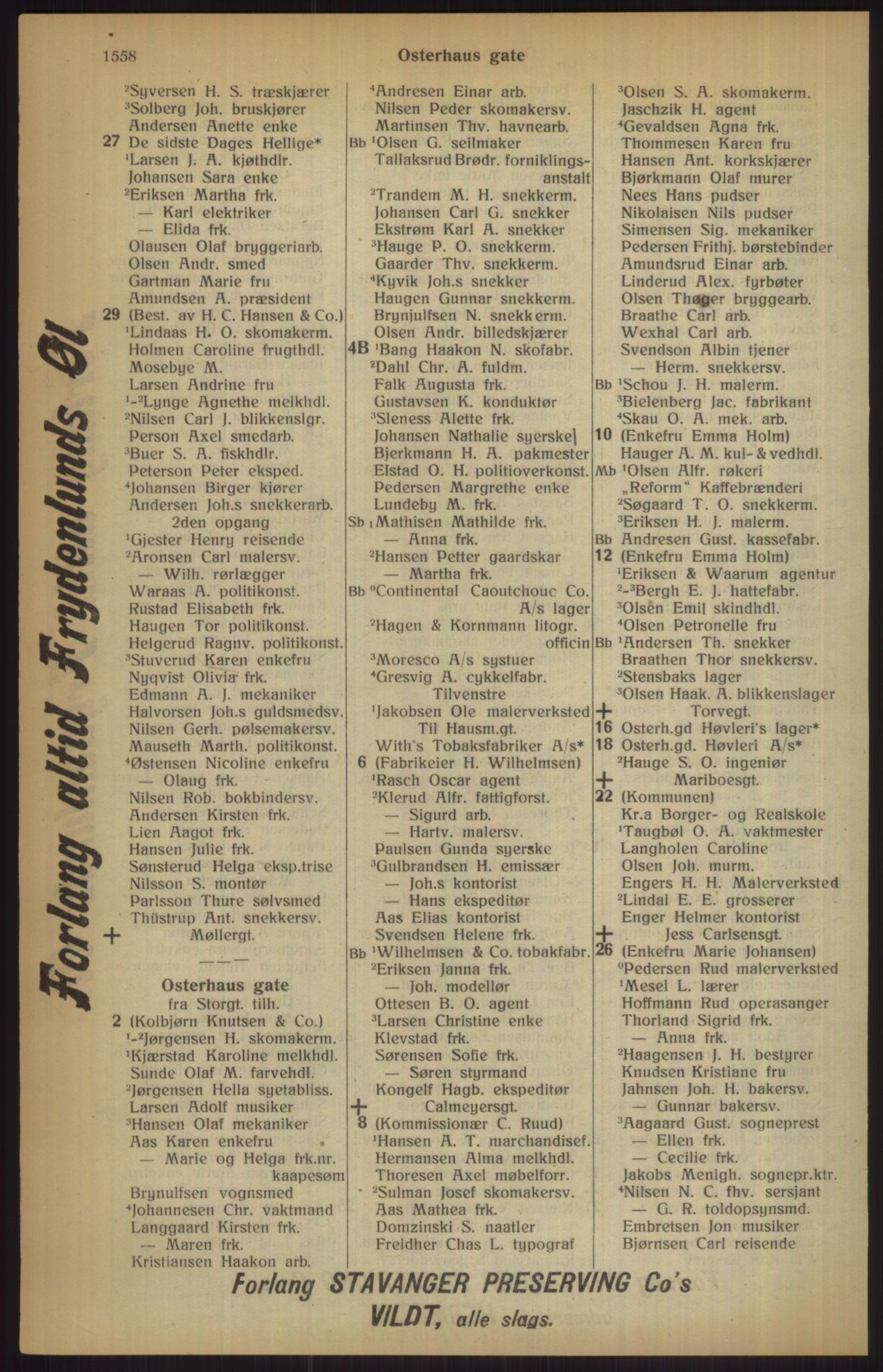 Kristiania/Oslo adressebok, PUBL/-, 1915, p. 1558