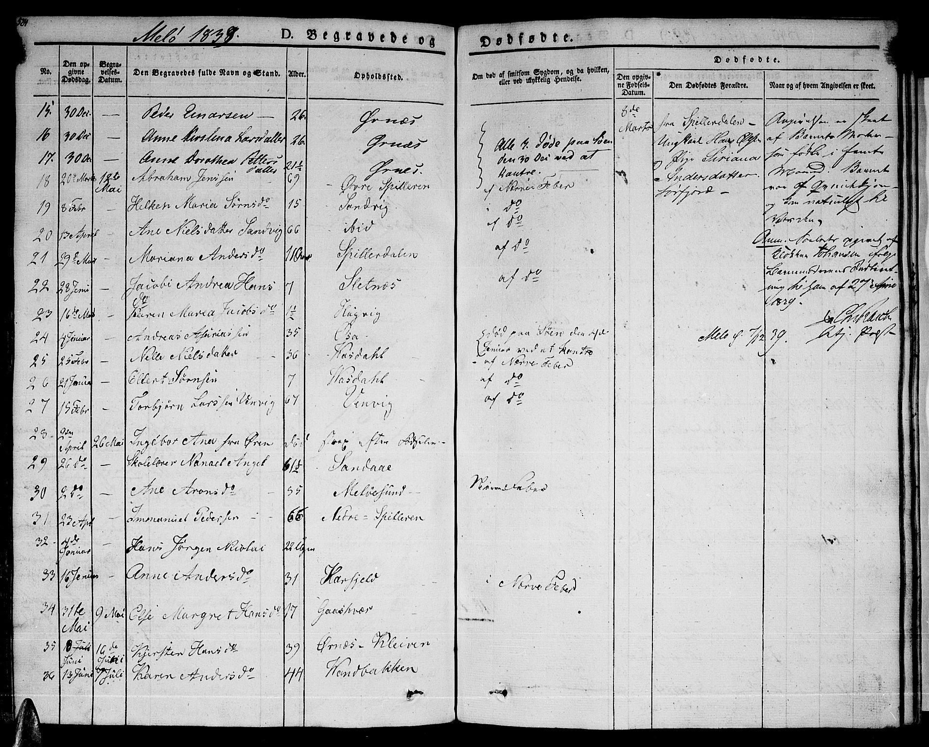 Ministerialprotokoller, klokkerbøker og fødselsregistre - Nordland, AV/SAT-A-1459/841/L0600: Parish register (official) no. 841A07 /2, 1824-1843, p. 524