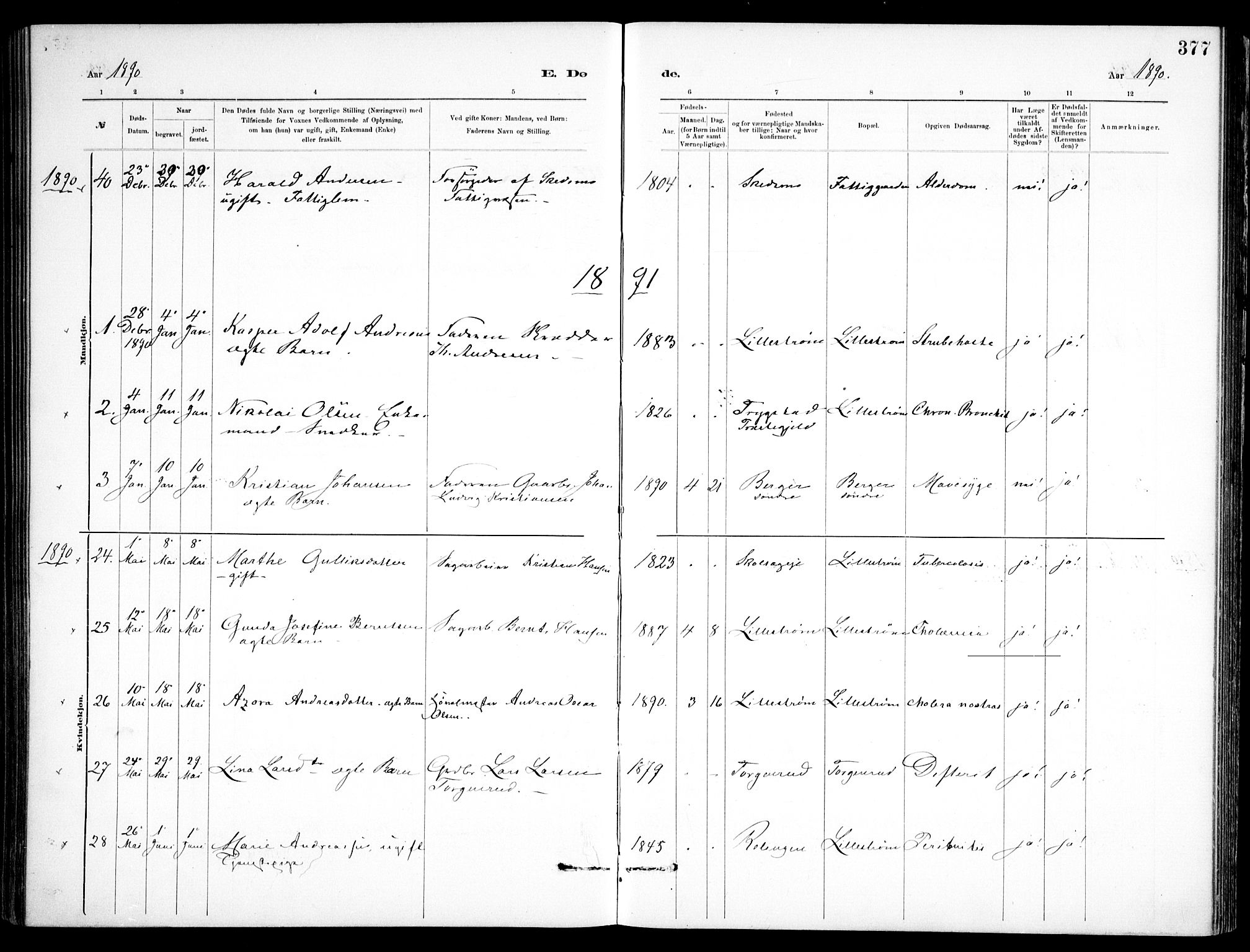 Skedsmo prestekontor Kirkebøker, AV/SAO-A-10033a/F/Fa/L0013: Parish register (official) no. I 13, 1883-1891, p. 377