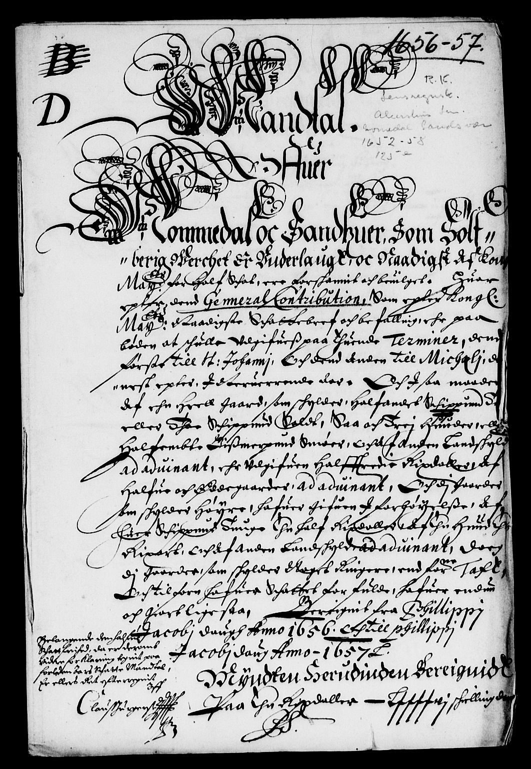 Rentekammeret inntil 1814, Reviderte regnskaper, Lensregnskaper, AV/RA-EA-5023/R/Rb/Rbn/L0005: Numedal og Sandsvær len, 1656-1661