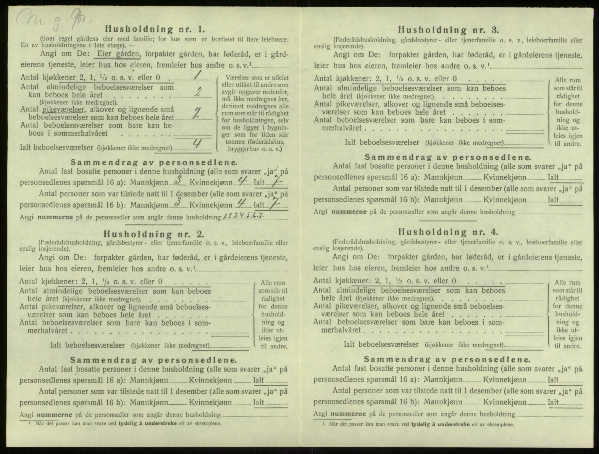 SAB, 1920 census for Alversund, 1920, p. 944