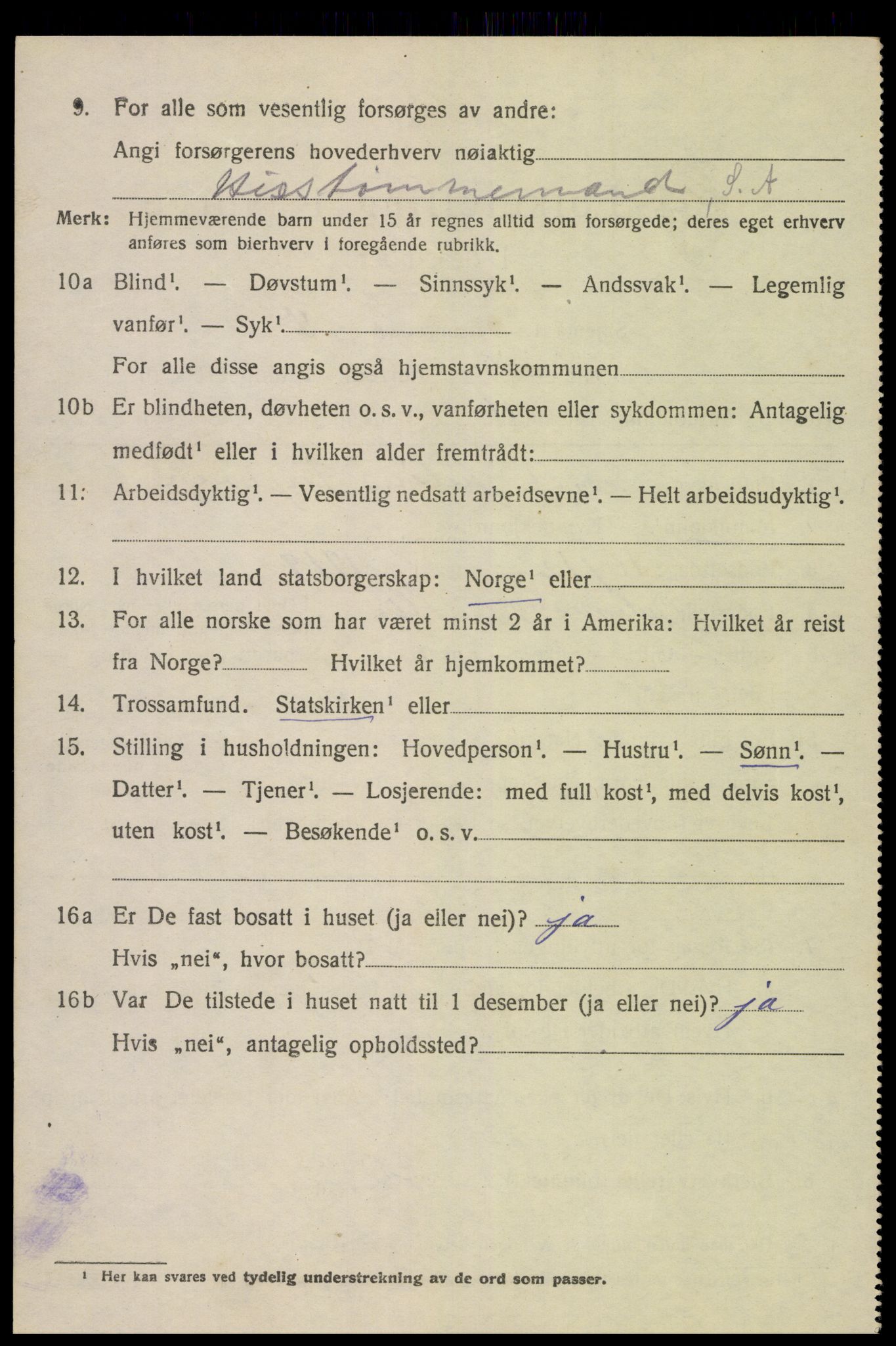 SAK, 1920 census for Hisøy, 1920, p. 2523
