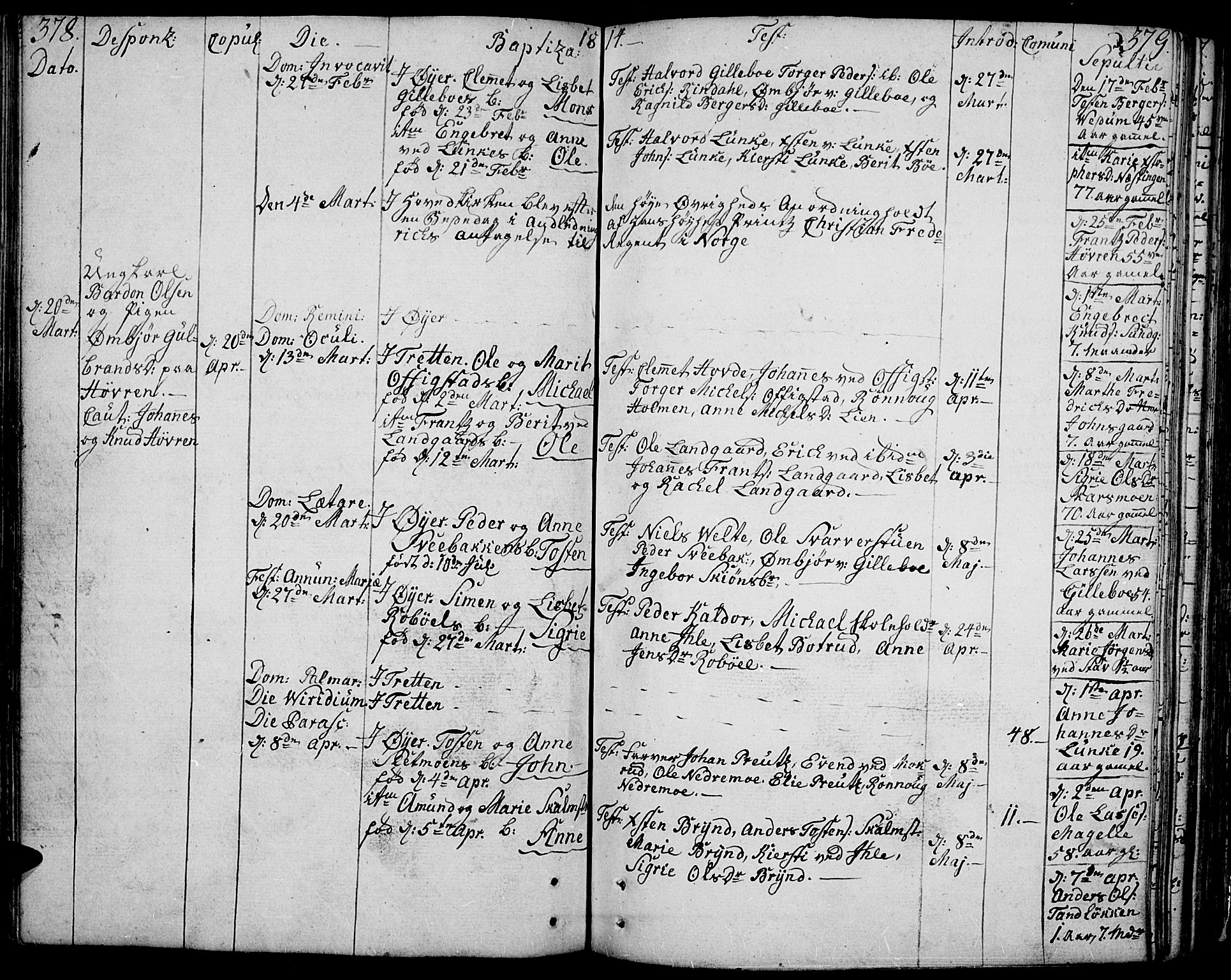 Øyer prestekontor, SAH/PREST-084/H/Ha/Haa/L0003: Parish register (official) no. 3, 1784-1824, p. 378-379