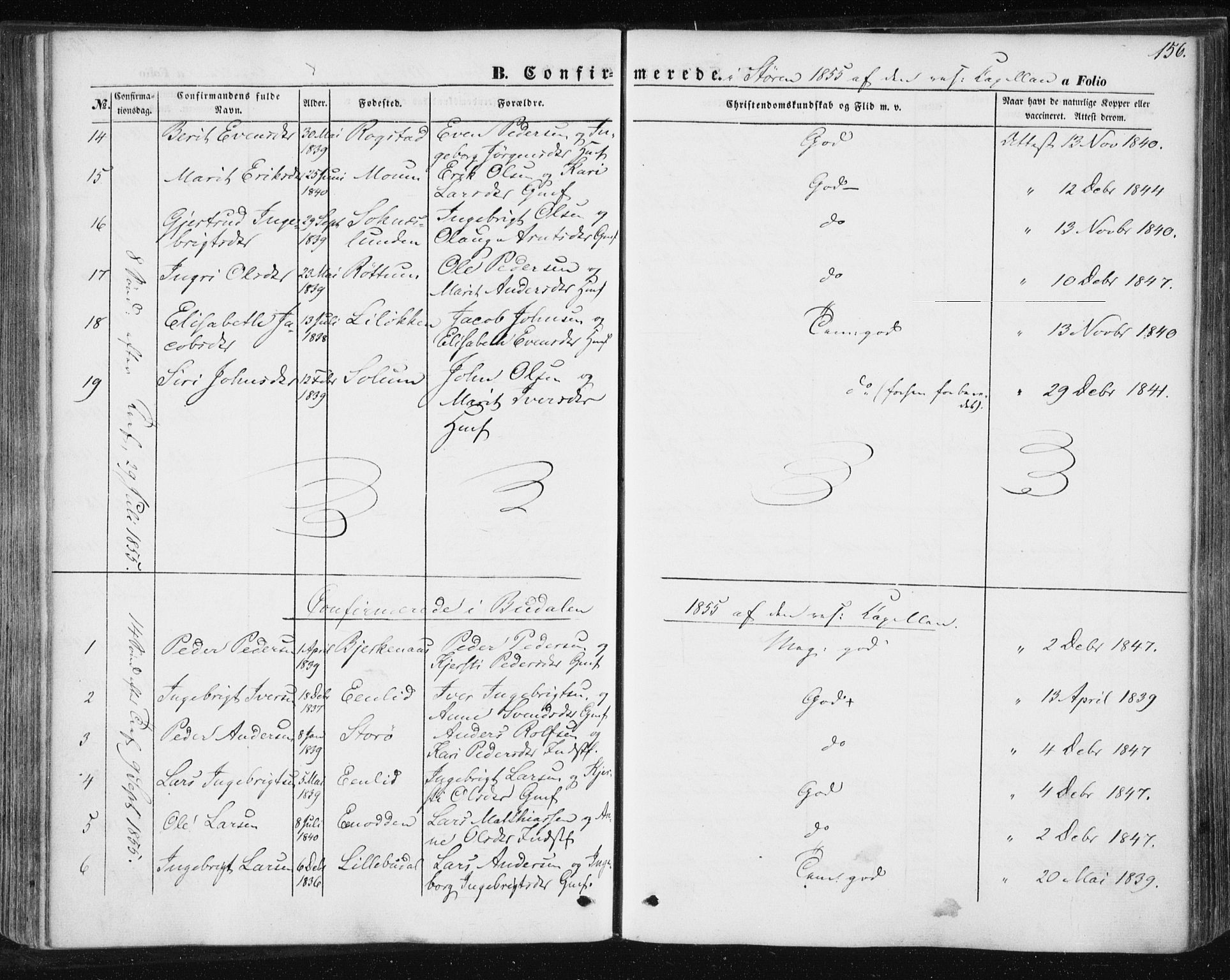 Ministerialprotokoller, klokkerbøker og fødselsregistre - Sør-Trøndelag, SAT/A-1456/687/L1000: Parish register (official) no. 687A06, 1848-1869, p. 156