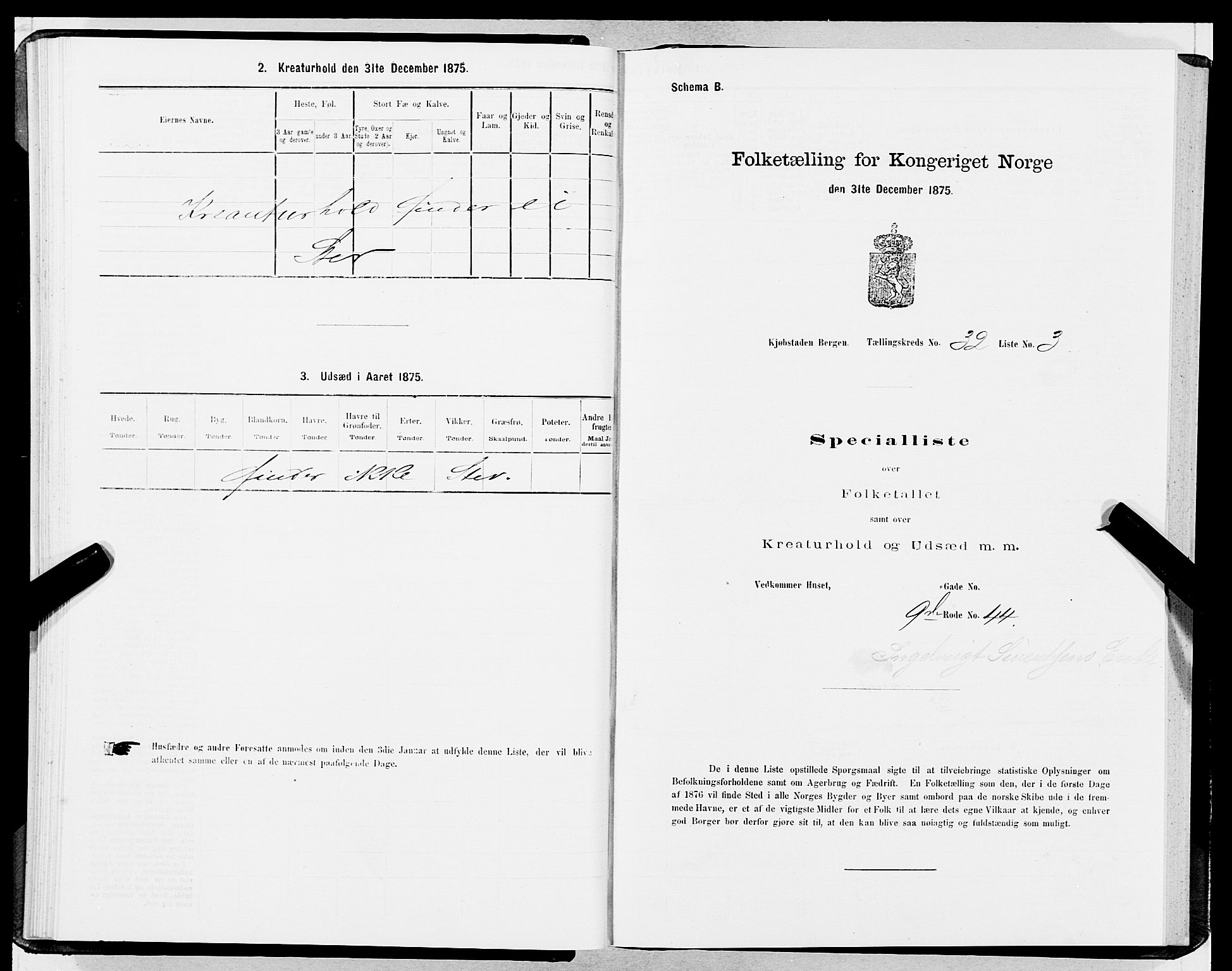 SAB, 1875 census for 1301 Bergen, 1875, p. 1625