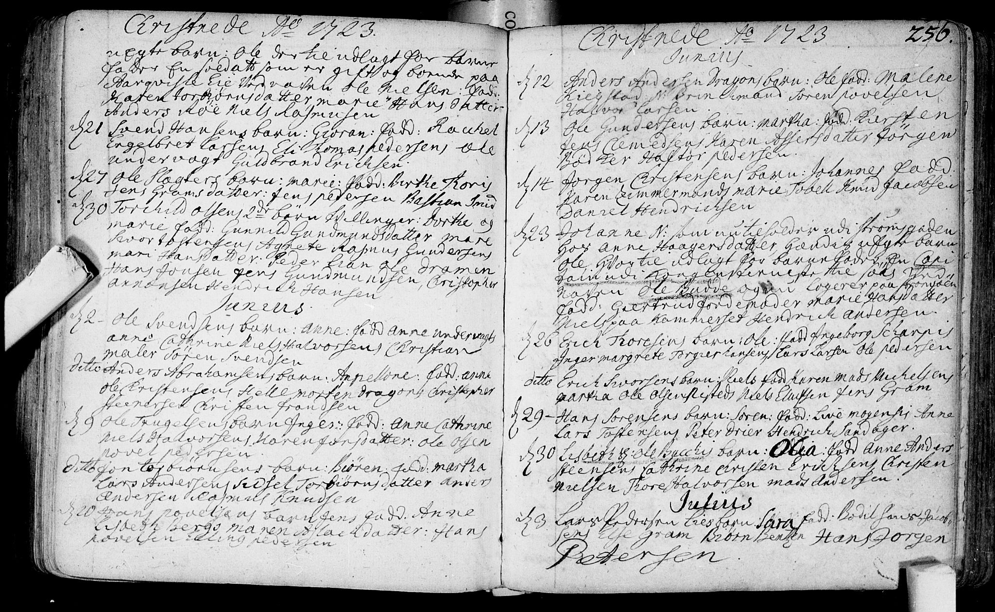 Bragernes kirkebøker, AV/SAKO-A-6/F/Fa/L0003: Parish register (official) no. I 3, 1706-1734, p. 256