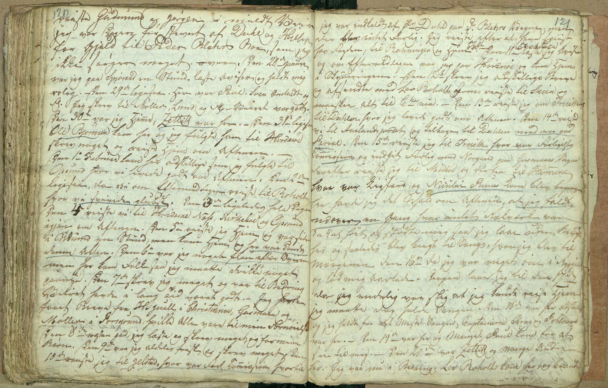 Rikard Berge, TEMU/TGM-A-1003/F/L0007/0016: 251-299 / 266 Dagbok for Ole Blom, 1803-1806, p. 120-121