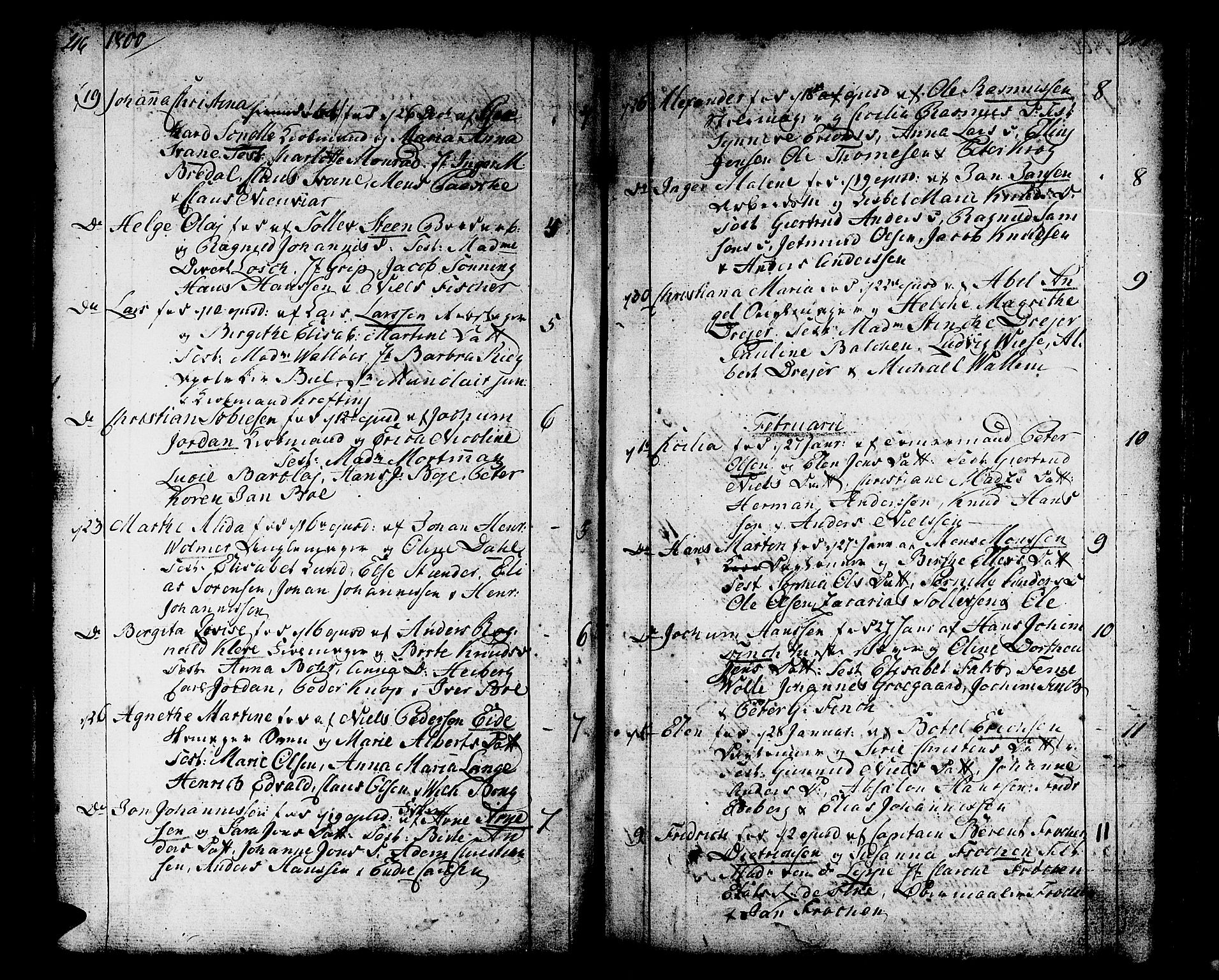 Domkirken sokneprestembete, SAB/A-74801/H/Haa/L0004: Parish register (official) no. A 4, 1763-1820, p. 216-217