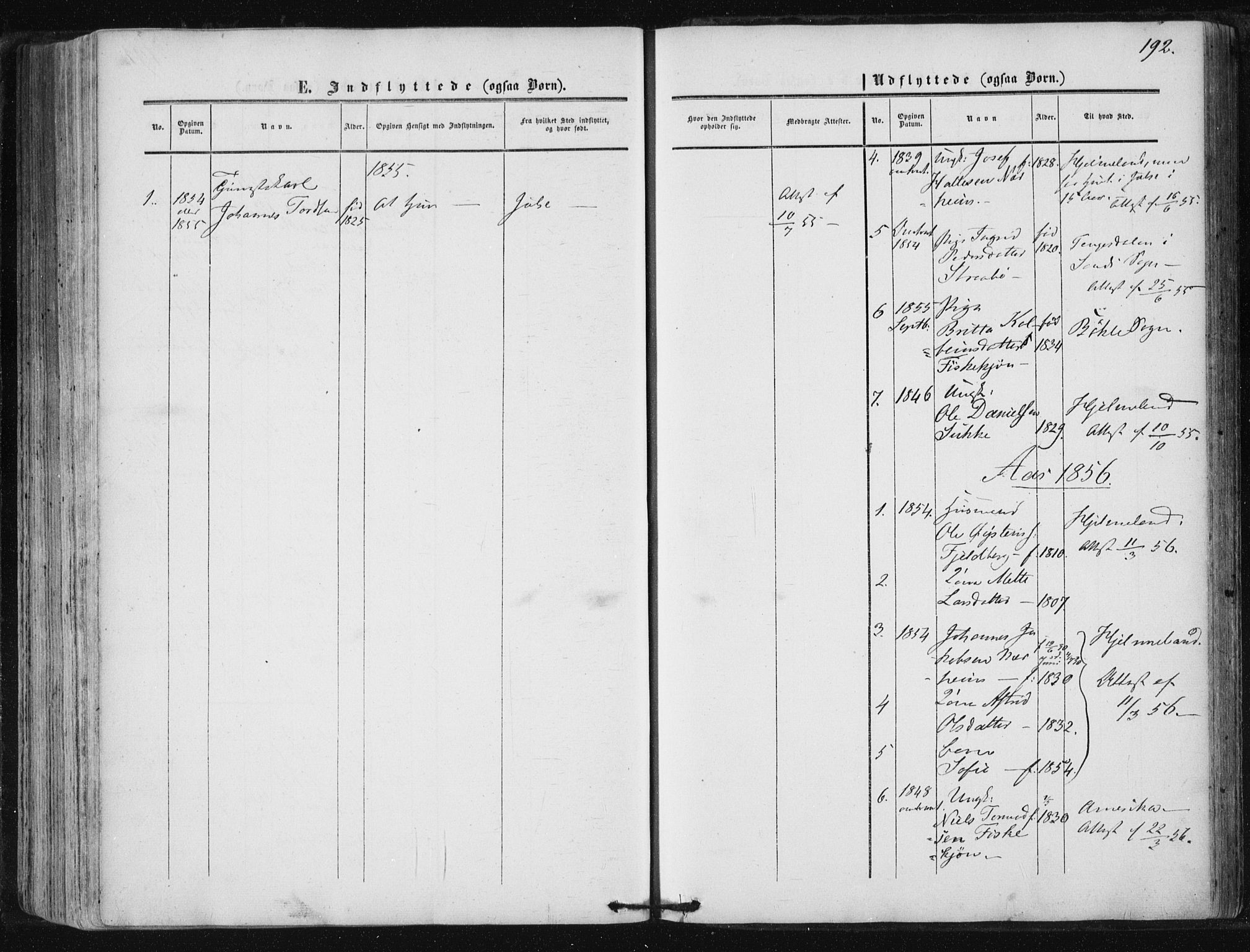 Suldal sokneprestkontor, AV/SAST-A-101845/01/IV/L0009: Parish register (official) no. A 9, 1854-1868, p. 192