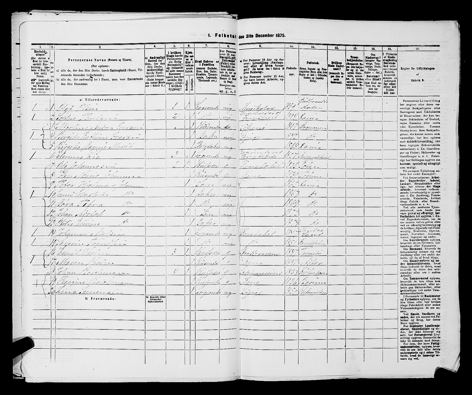 RA, 1875 census for 0301 Kristiania, 1875, p. 2762