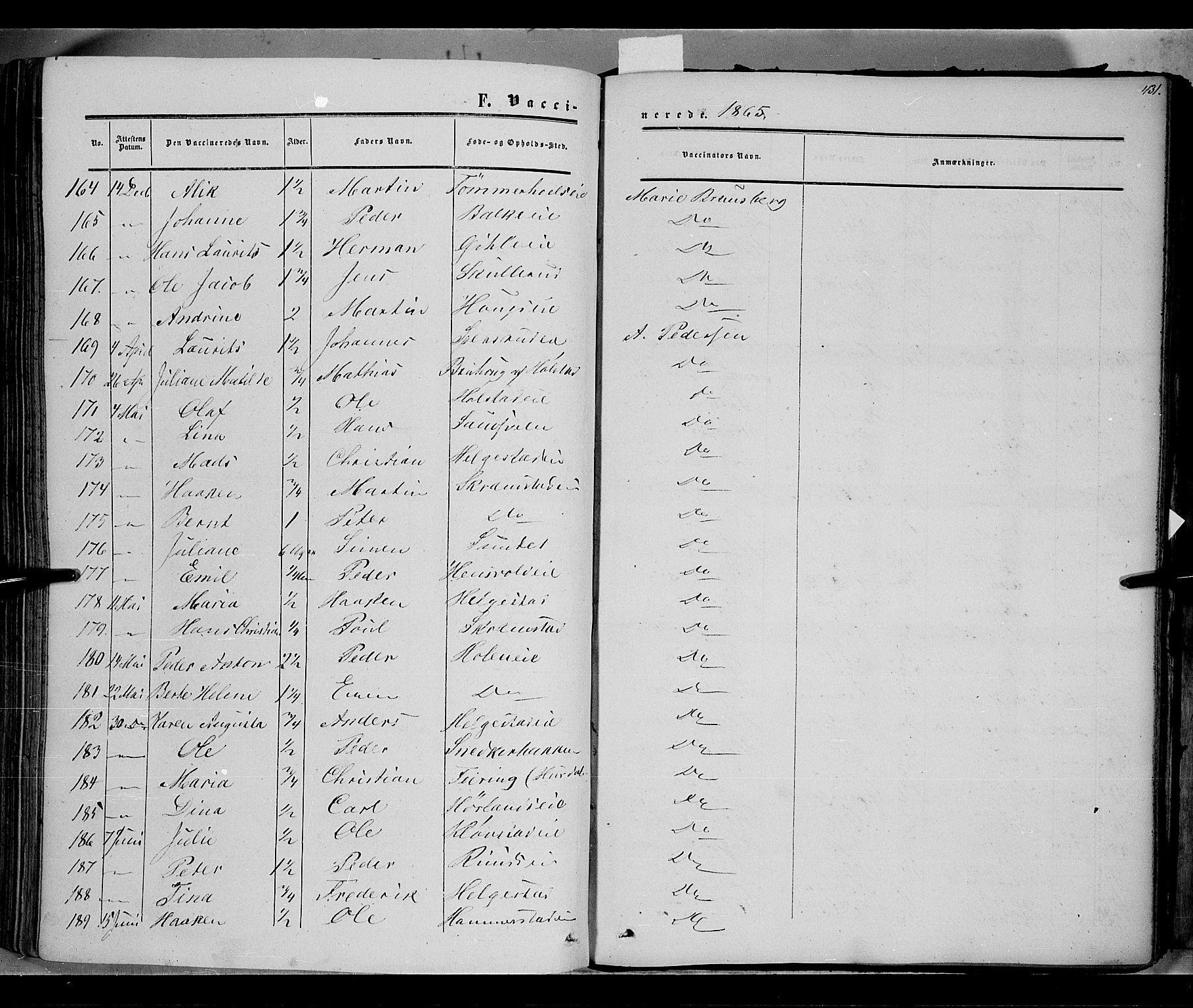 Østre Toten prestekontor, AV/SAH-PREST-104/H/Ha/Haa/L0004: Parish register (official) no. 4, 1857-1865, p. 431