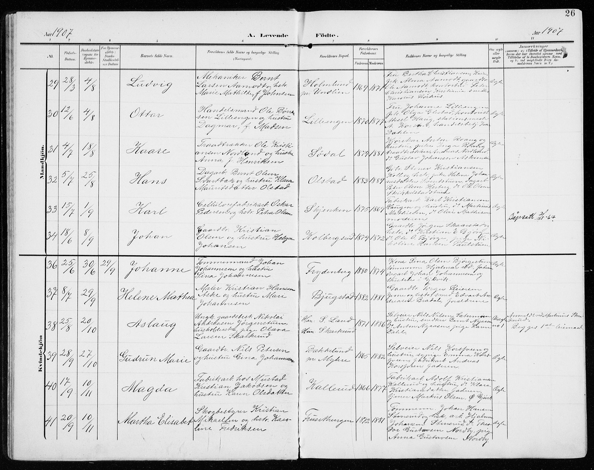 Vardal prestekontor, AV/SAH-PREST-100/H/Ha/Haa/L0016: Parish register (official) no. 16, 1904-1916, p. 26