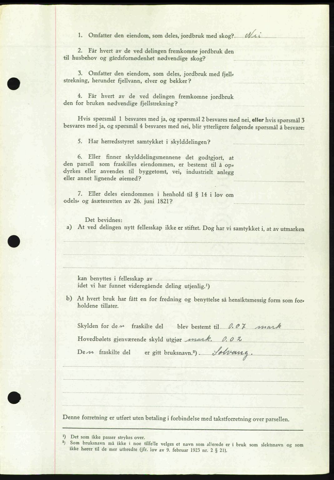 Romsdal sorenskriveri, AV/SAT-A-4149/1/2/2C: Mortgage book no. A24, 1947-1947, Diary no: : 2246/1947