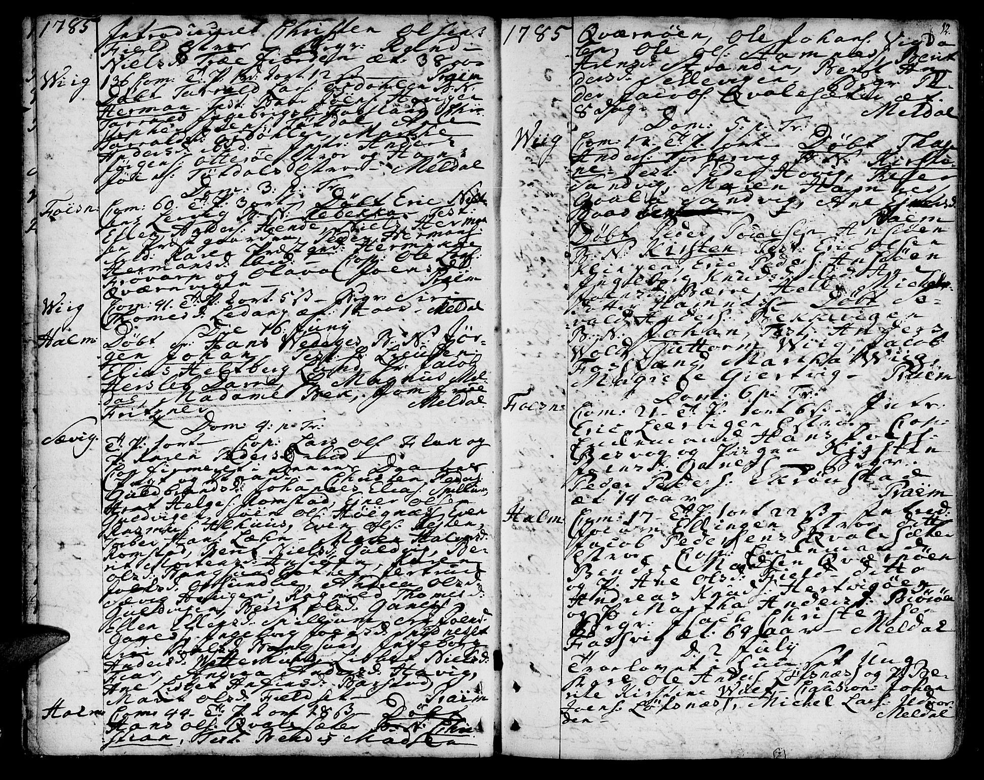 Ministerialprotokoller, klokkerbøker og fødselsregistre - Nord-Trøndelag, SAT/A-1458/773/L0608: Parish register (official) no. 773A02, 1784-1816, p. 12