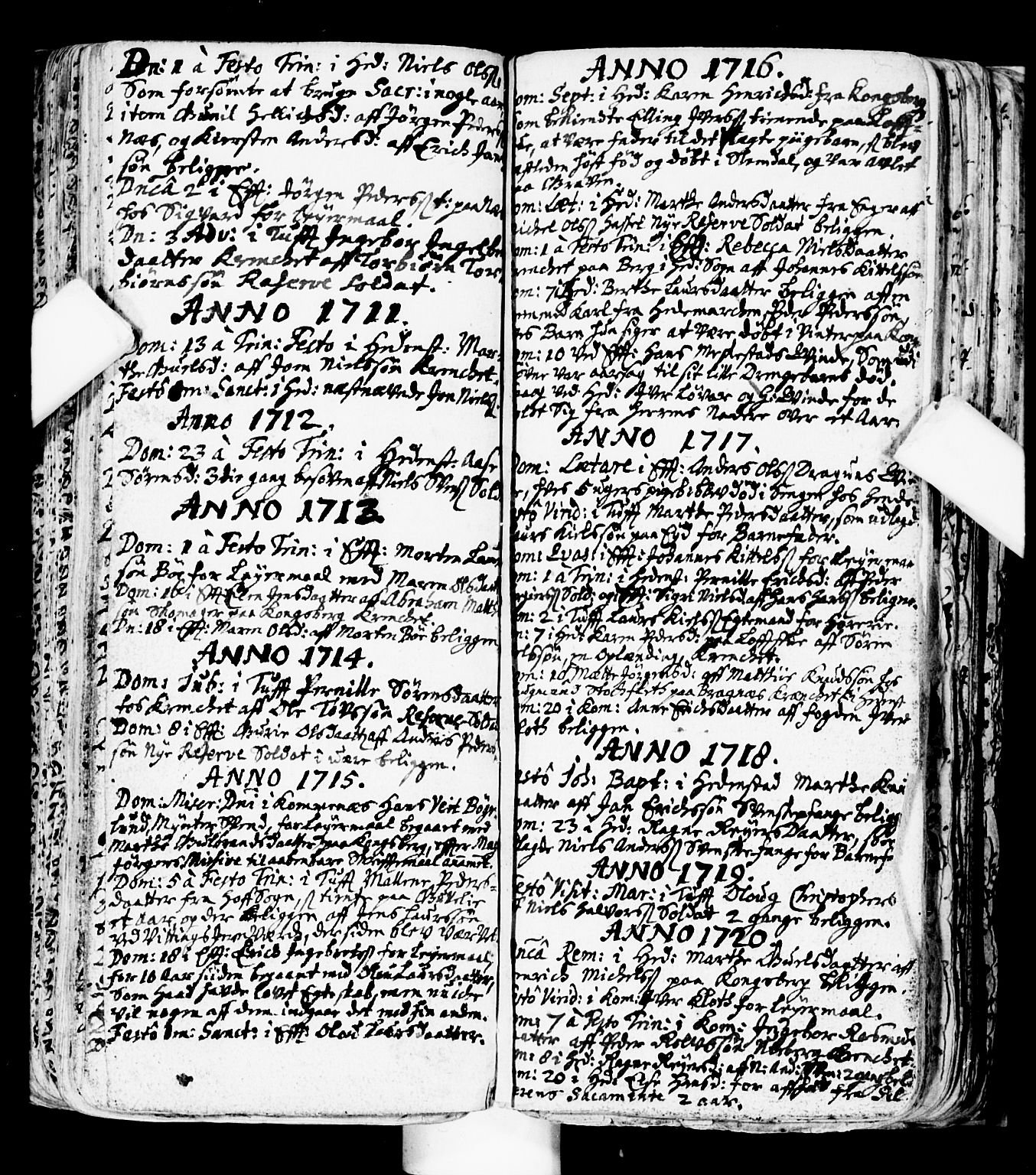 Sandsvær kirkebøker, SAKO/A-244/F/Fa/L0001: Parish register (official) no. I 1, 1665-1725, p. 164
