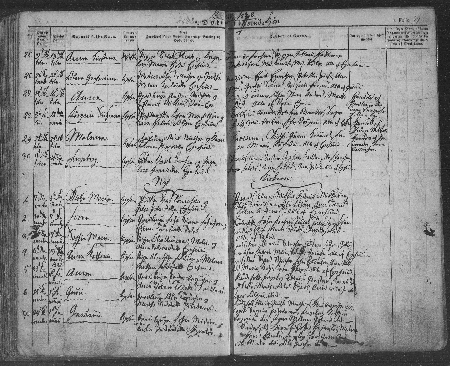 Eigersund sokneprestkontor, SAST/A-101807/S08/L0009: Parish register (official) no. A 9, 1827-1850, p. 79