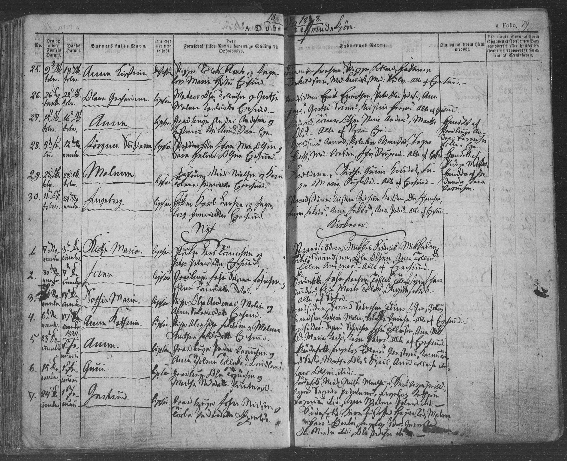 Eigersund sokneprestkontor, AV/SAST-A-101807/S08/L0009: Parish register (official) no. A 9, 1827-1850, p. 79