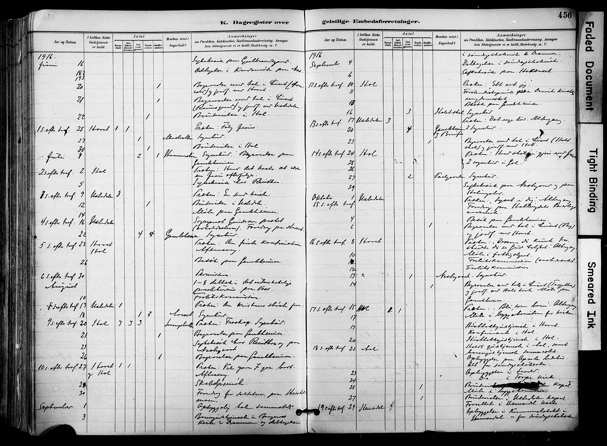 Hol kirkebøker, AV/SAKO-A-227/F/Fa/L0003: Parish register (official) no. I 3, 1887-1918, p. 456