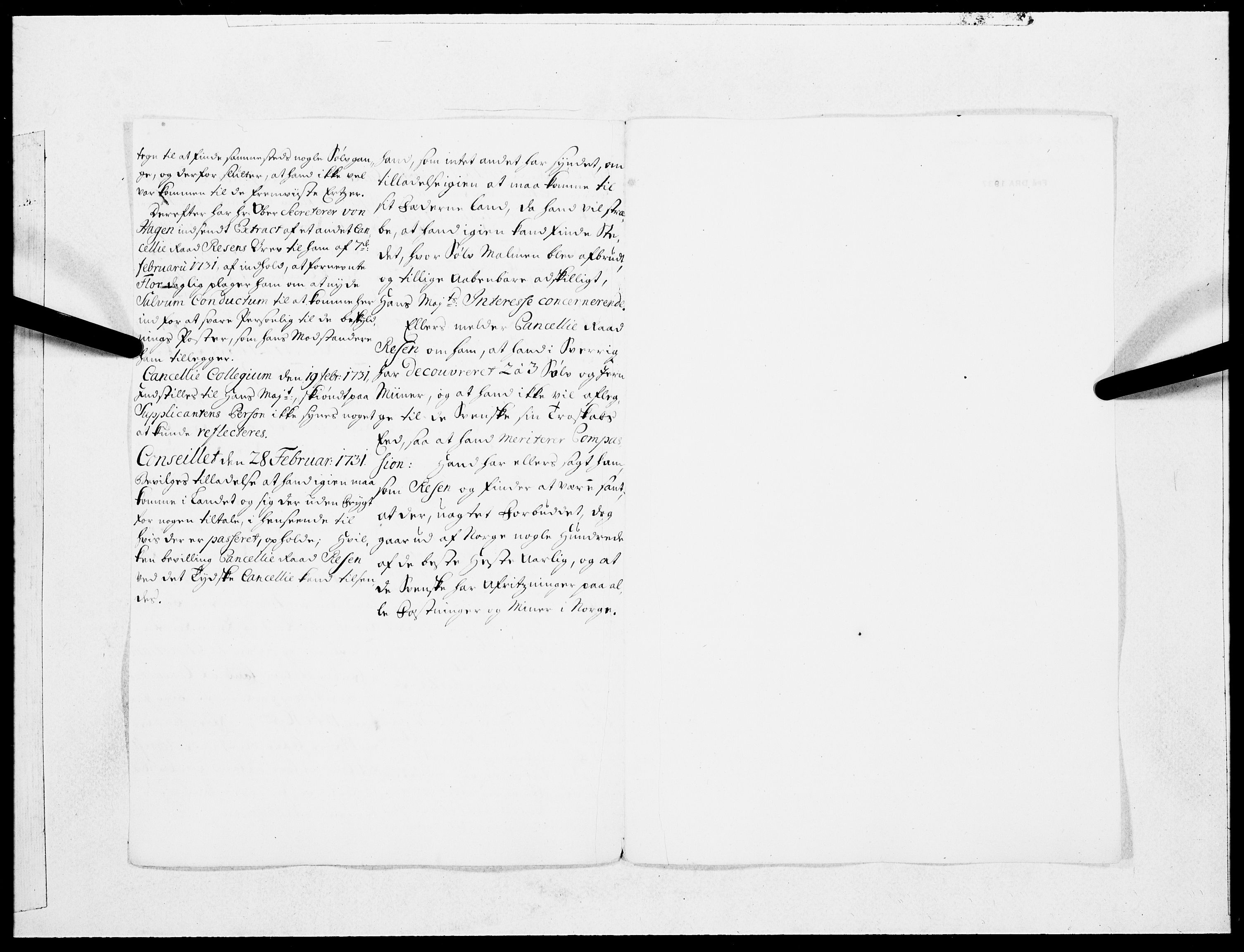Danske Kanselli 1572-1799, RA/EA-3023/F/Fc/Fcc/Fcca/L0109: Norske innlegg 1572-1799, 1731, p. 177