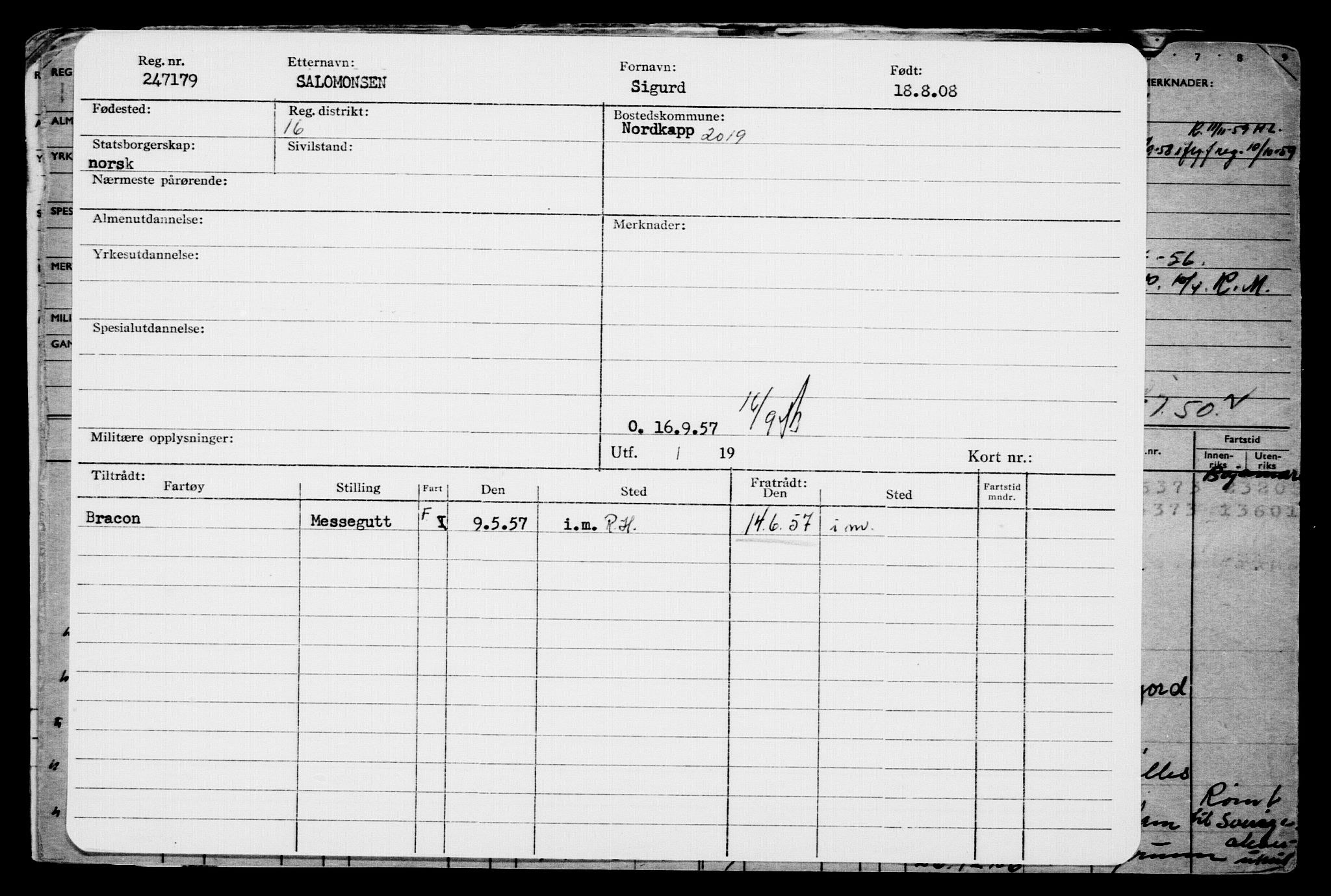 Direktoratet for sjømenn, RA/S-3545/G/Gb/L0078: Hovedkort, 1908, p. 711