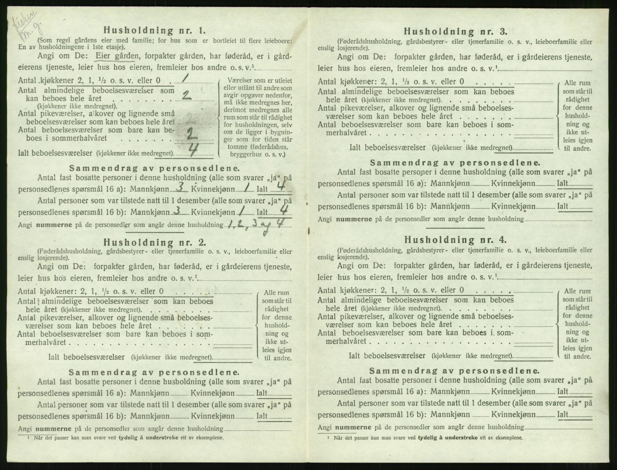 SAT, 1920 census for Sandøy, 1920, p. 177