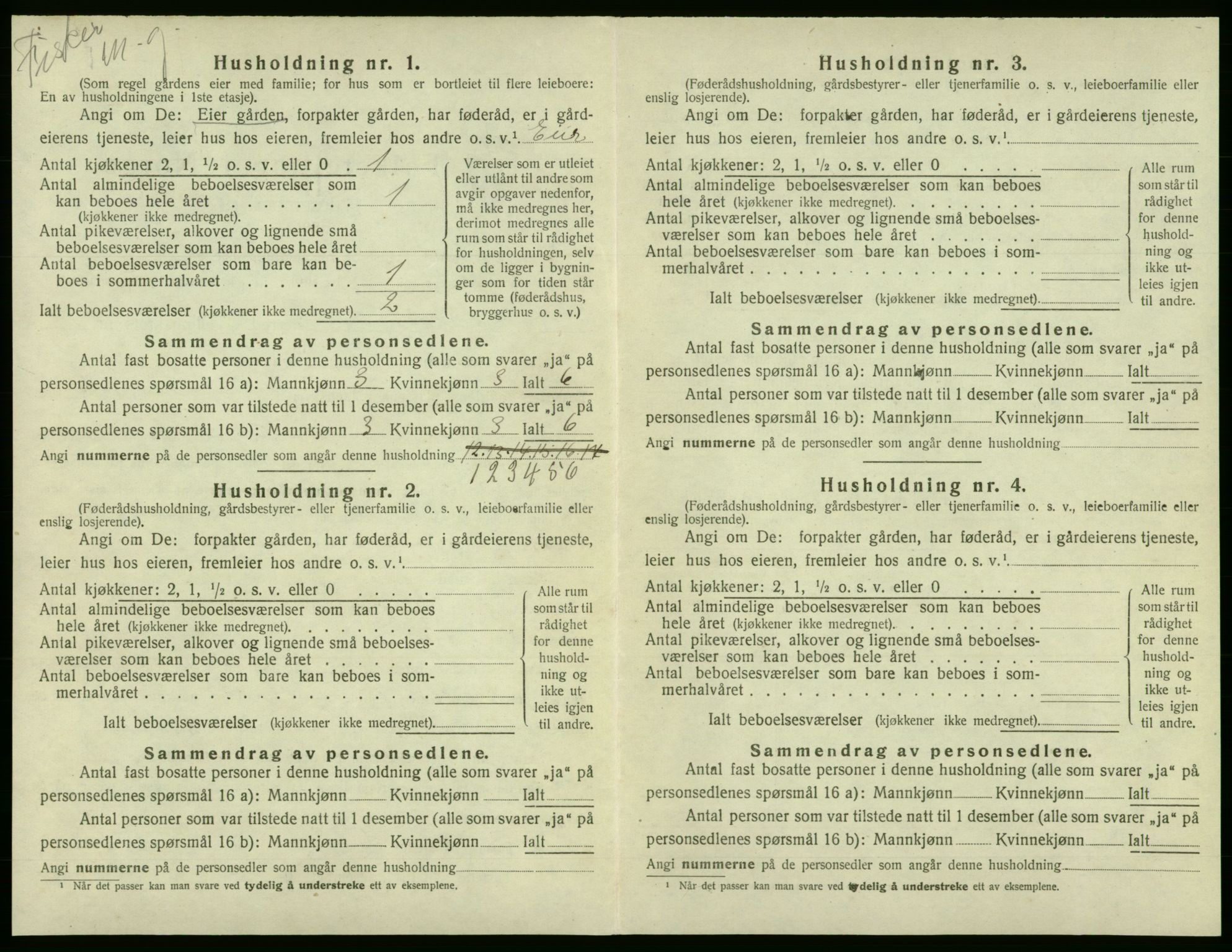 SAB, 1920 census for Austevoll, 1920, p. 816