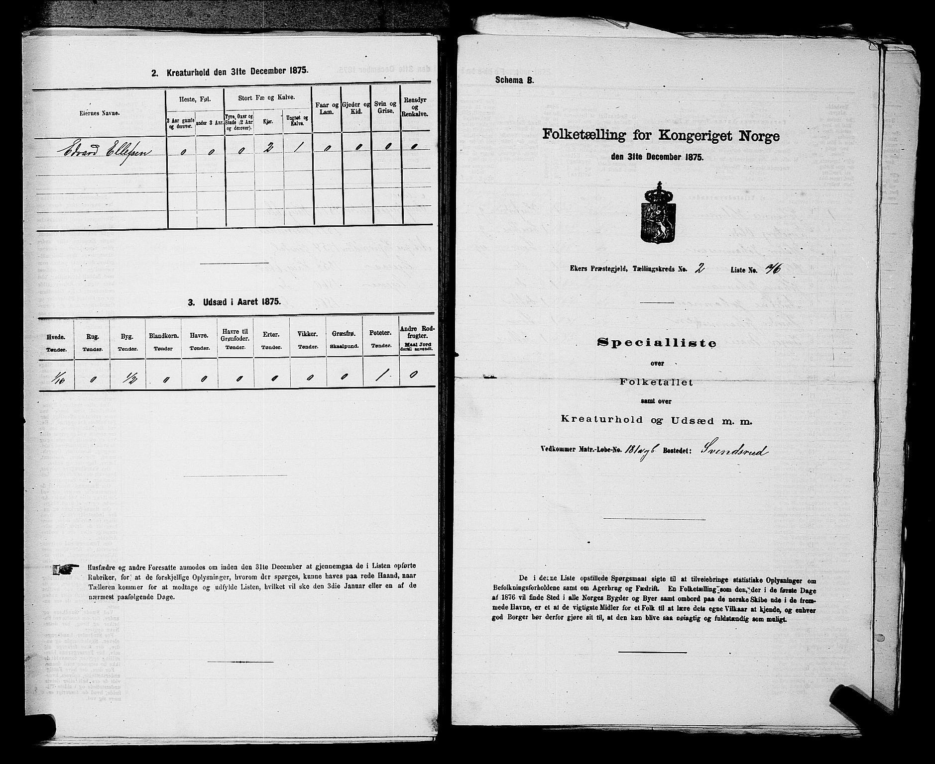 SAKO, 1875 census for 0624P Eiker, 1875, p. 499