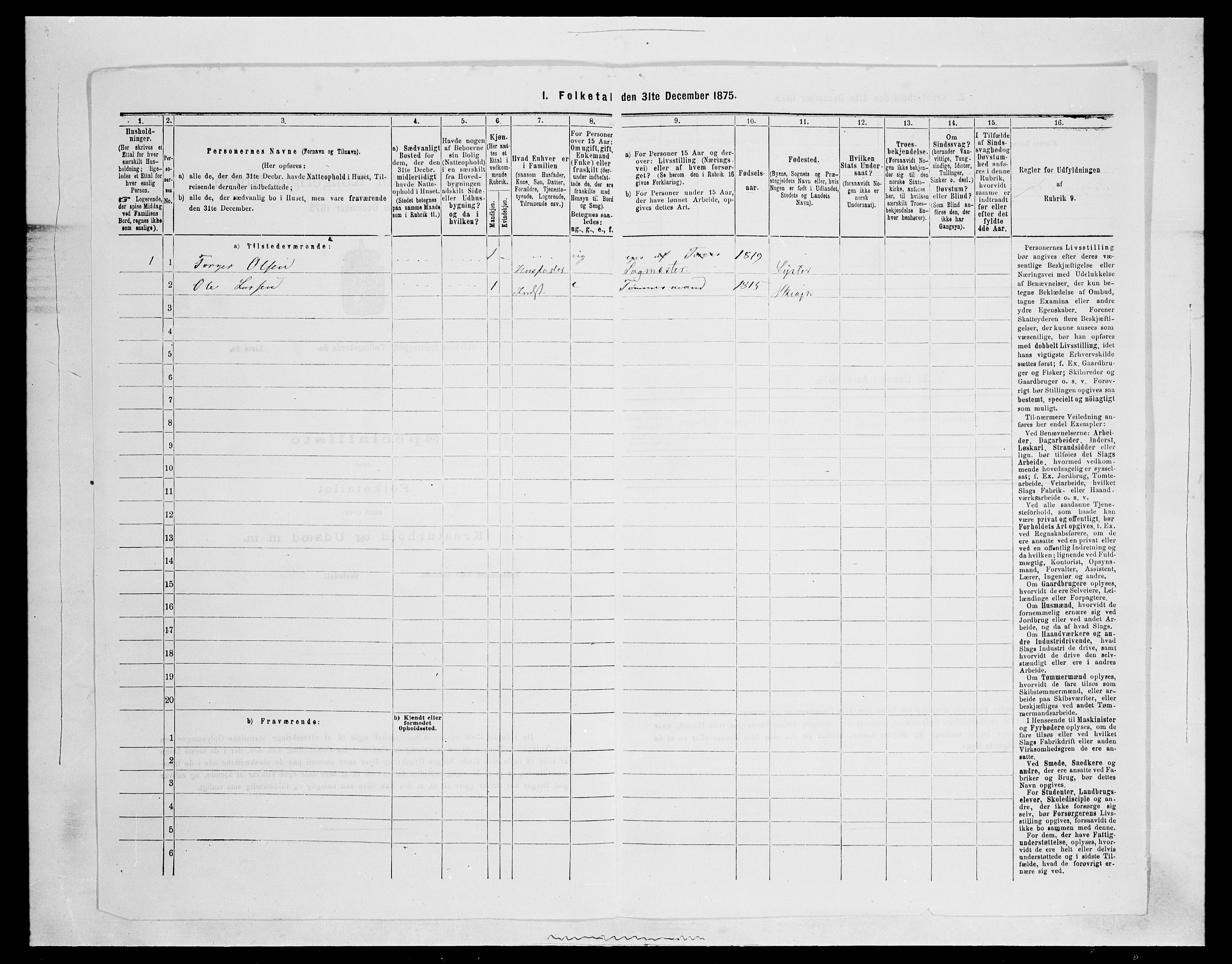 SAH, 1875 census for 0513P Skjåk, 1875, p. 718