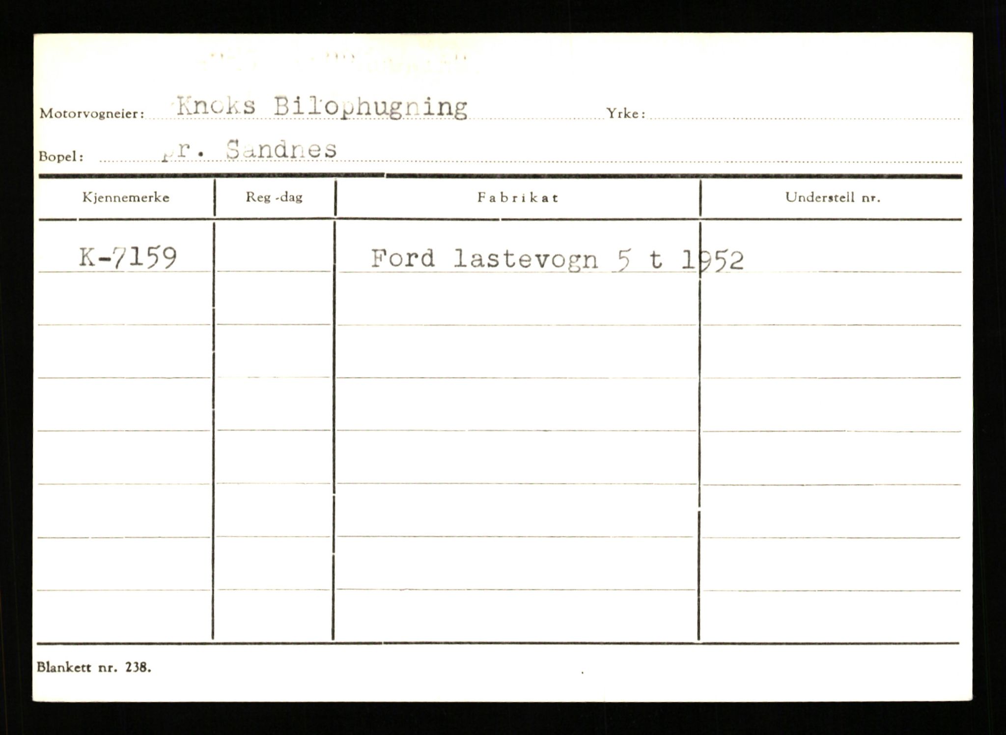 Stavanger trafikkstasjon, SAST/A-101942/0/G/L0002: Registreringsnummer: 5791 - 10405, 1930-1971, p. 651