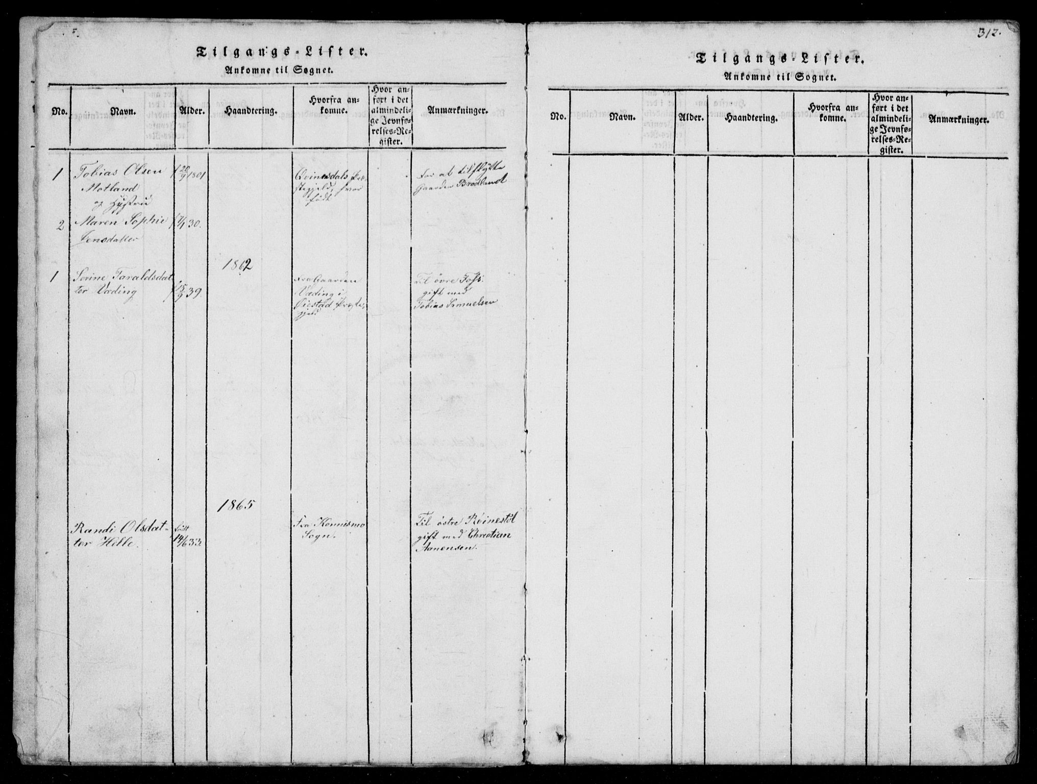 Lyngdal sokneprestkontor, AV/SAK-1111-0029/F/Fb/Fbb/L0001: Parish register (copy) no. B 1, 1816-1900, p. 312