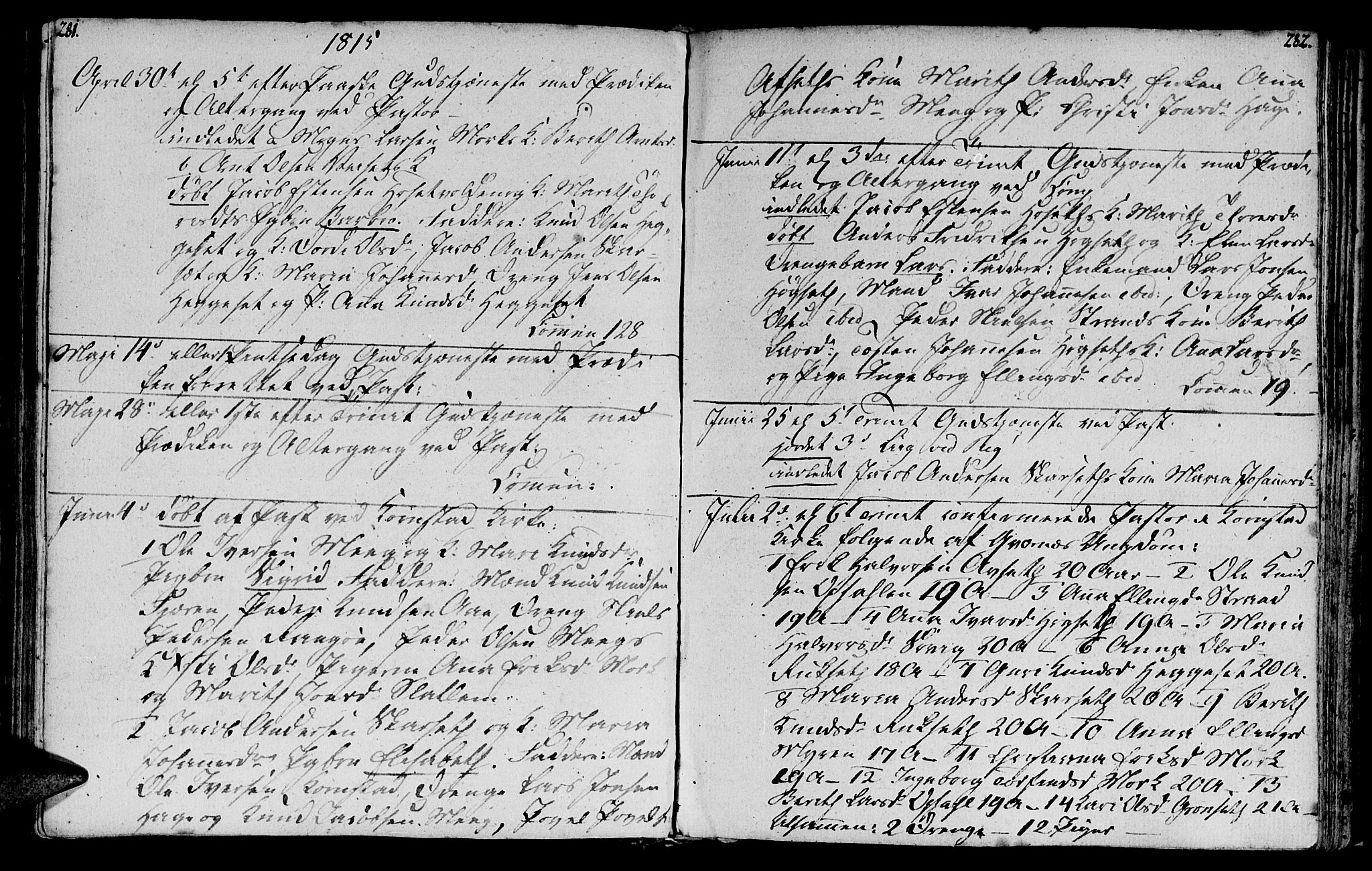 Ministerialprotokoller, klokkerbøker og fødselsregistre - Møre og Romsdal, AV/SAT-A-1454/568/L0799: Parish register (official) no. 568A08, 1780-1819, p. 281-282