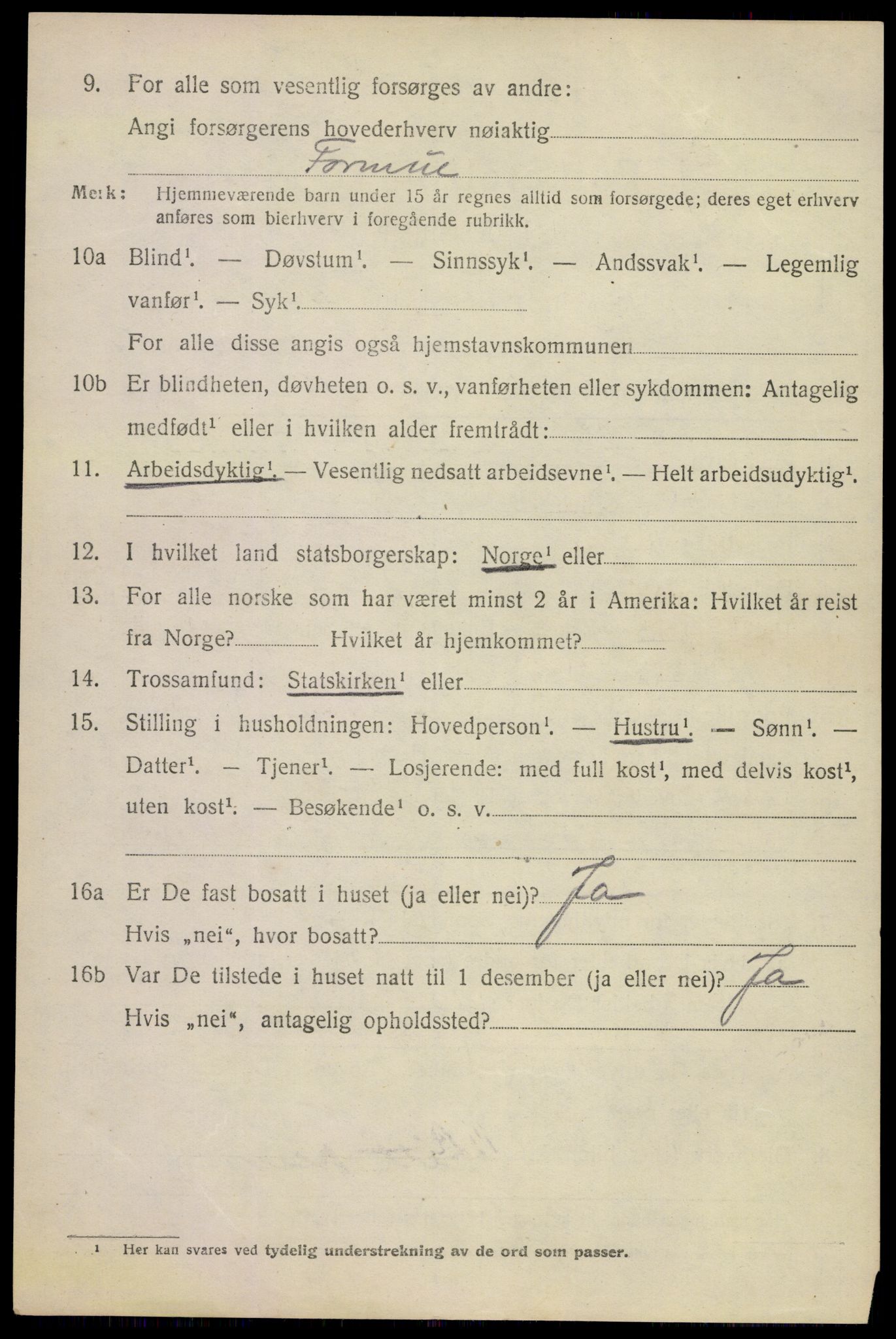 SAKO, 1920 census for Sande, 1920, p. 2175