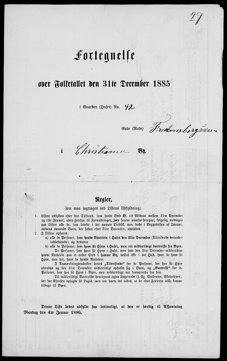 RA, 1885 census for 0301 Kristiania, 1885, p. 4656