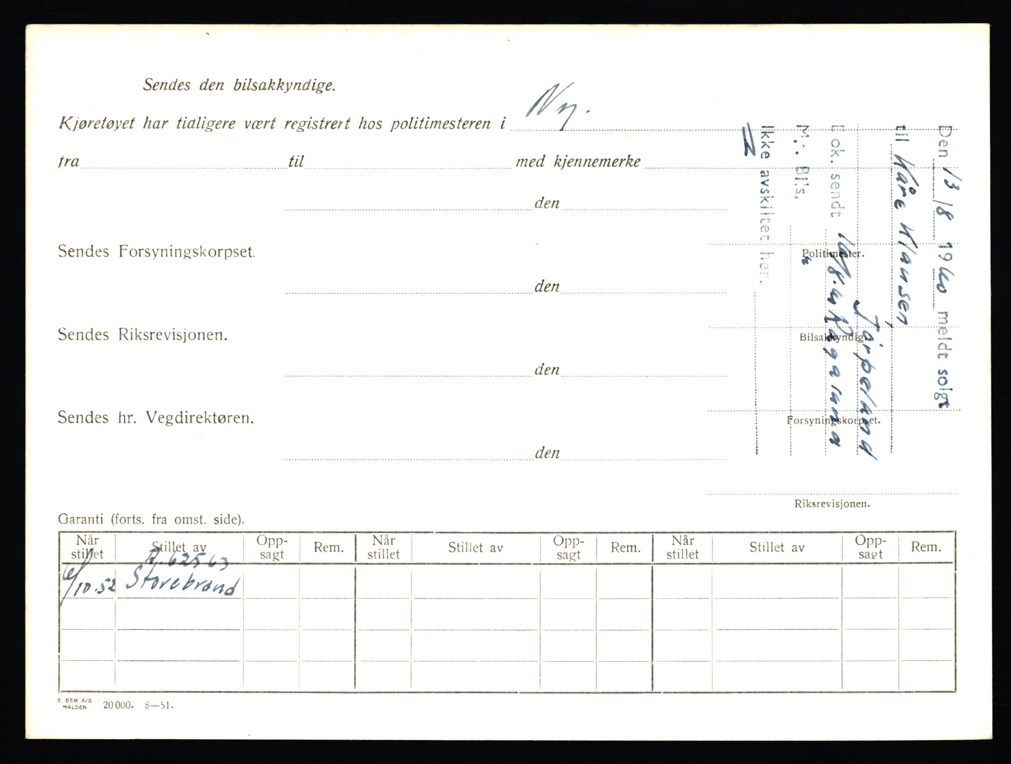 Stavanger trafikkstasjon, SAST/A-101942/0/F/L0039: L-22300 - L-22799, 1930-1971, p. 1462