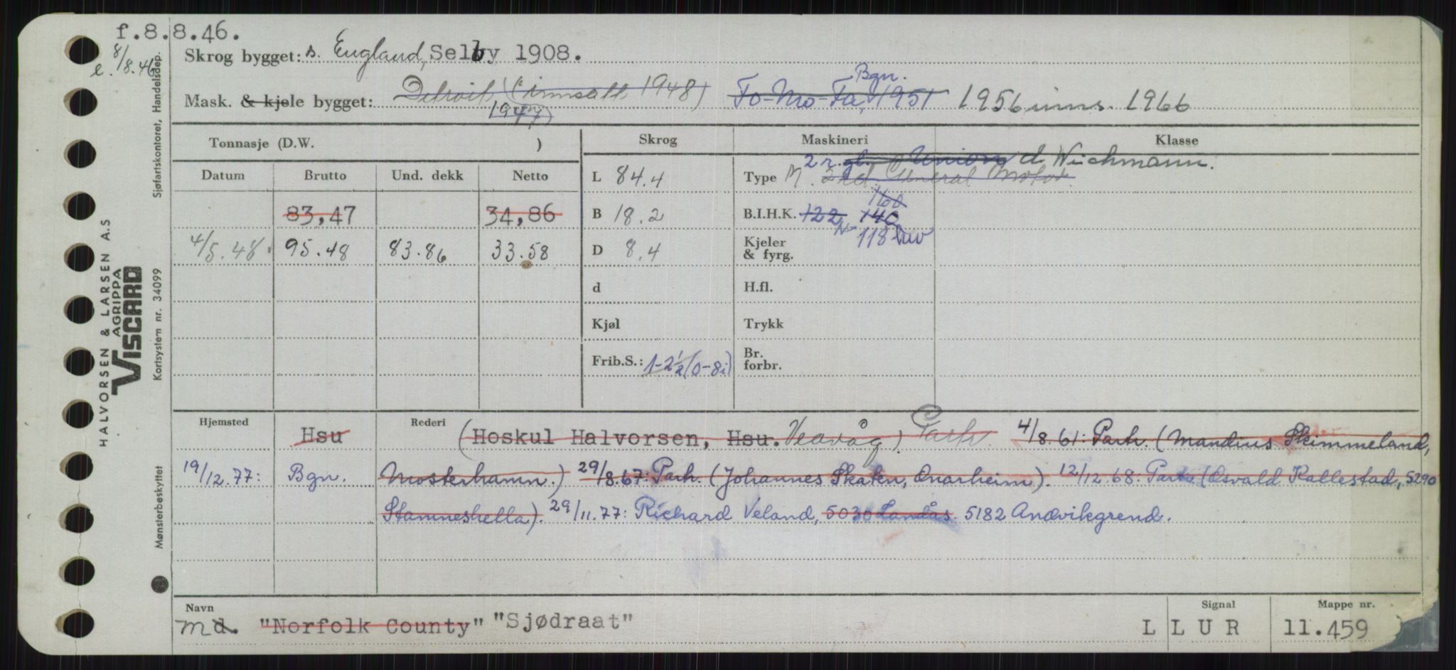 Sjøfartsdirektoratet med forløpere, Skipsmålingen, RA/S-1627/H/Ha/L0005/0001: Fartøy, S-Sven / Fartøy, S-Skji, p. 511