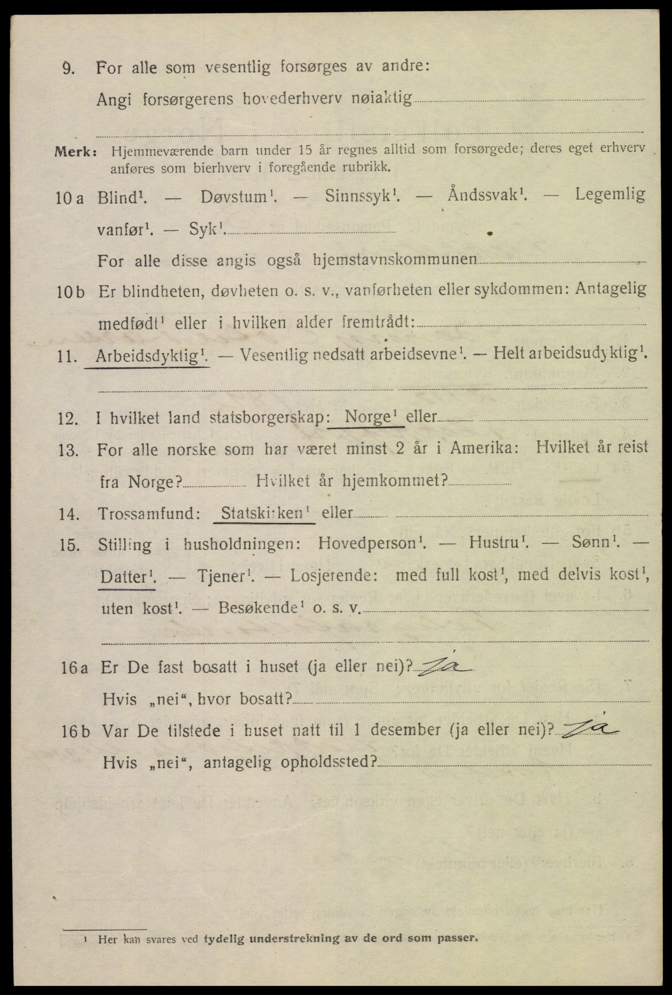 SAK, 1920 census for Flekkefjord, 1920, p. 5461