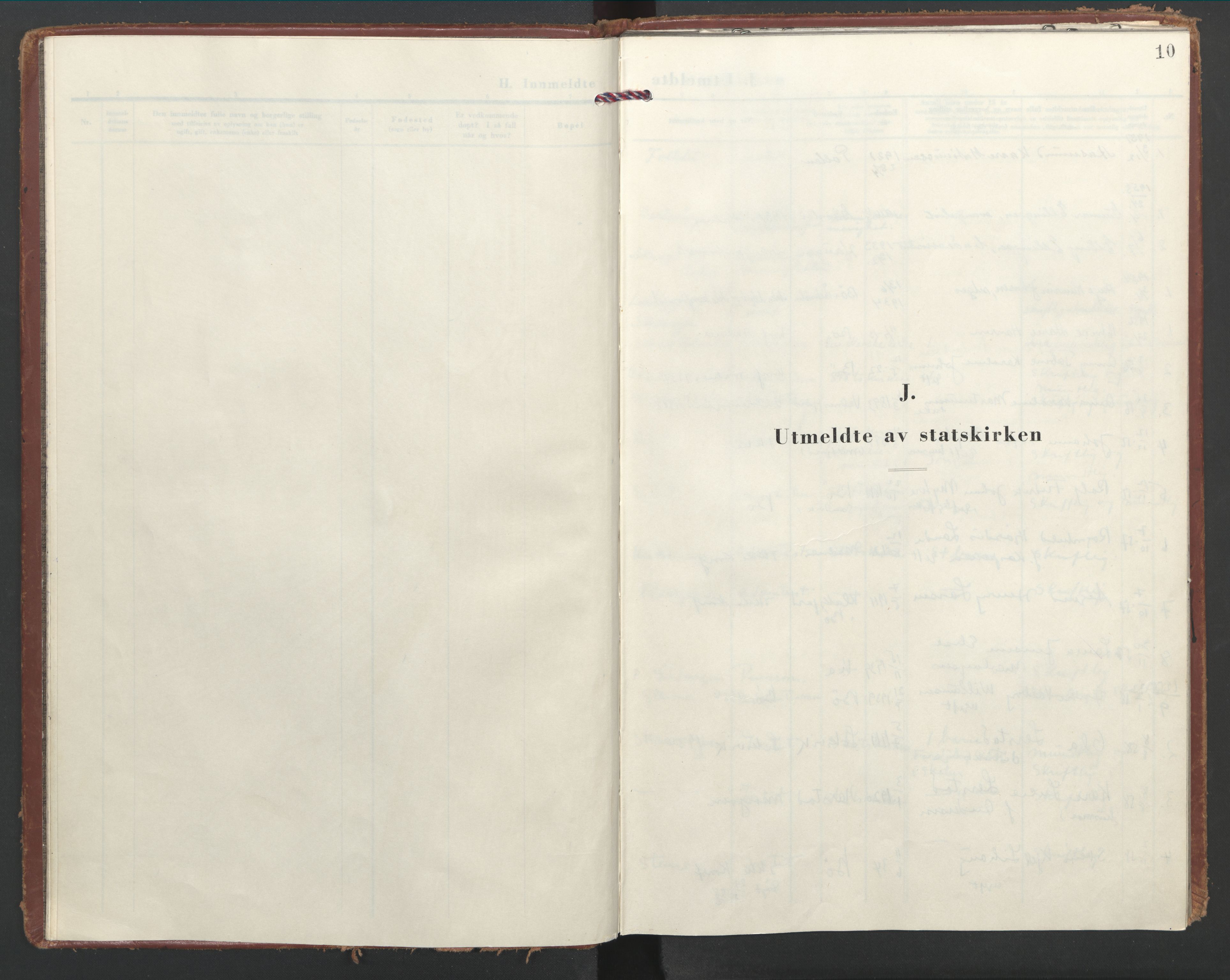 Ministerialprotokoller, klokkerbøker og fødselsregistre - Nordland, SAT/A-1459/891/L1308: Parish register (official) no. 891A13, 1951-1988, p. 10