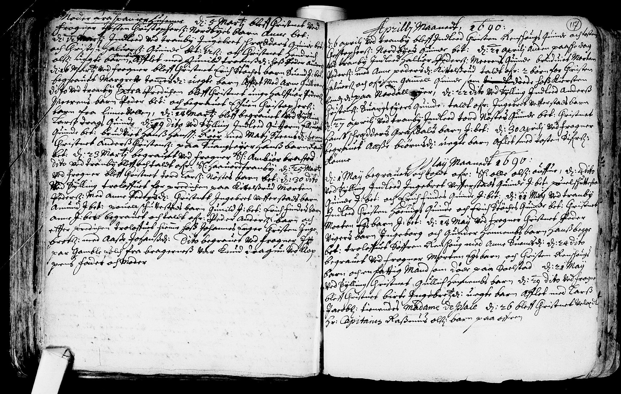 Lier kirkebøker, AV/SAKO-A-230/F/Fa/L0001: Parish register (official) no. I 1, 1672-1701, p. 117