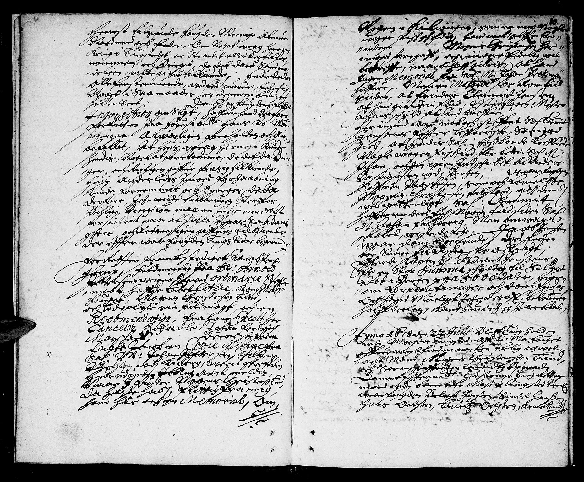 Finnmark sorenskriveri, AV/SATØ-S-0053/F/Fa/L0016: Justisprotokoller, 1678-1679, p. 9b-10a