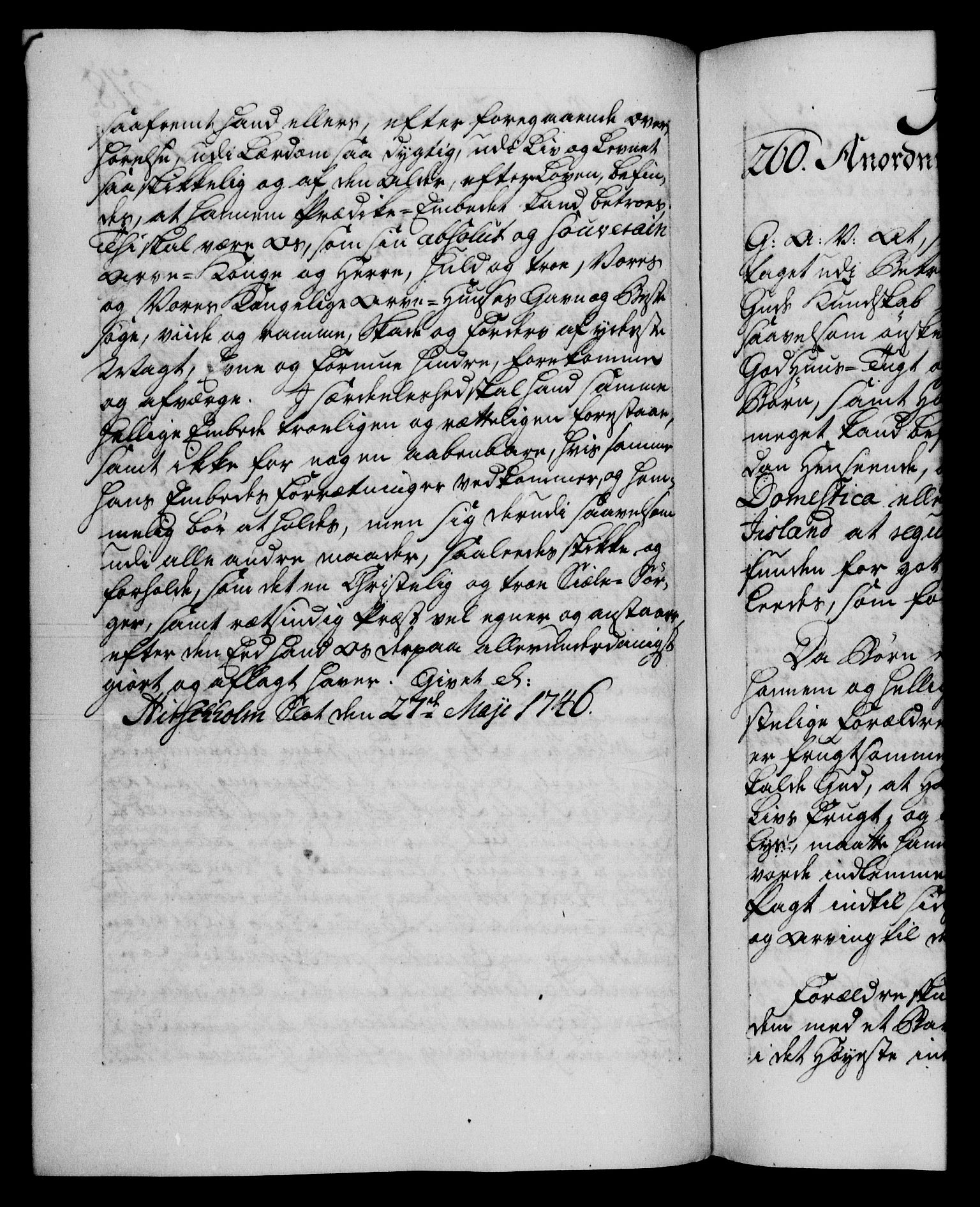 Danske Kanselli 1572-1799, RA/EA-3023/F/Fc/Fca/Fcaa/L0034: Norske registre, 1745-1746, p. 518b