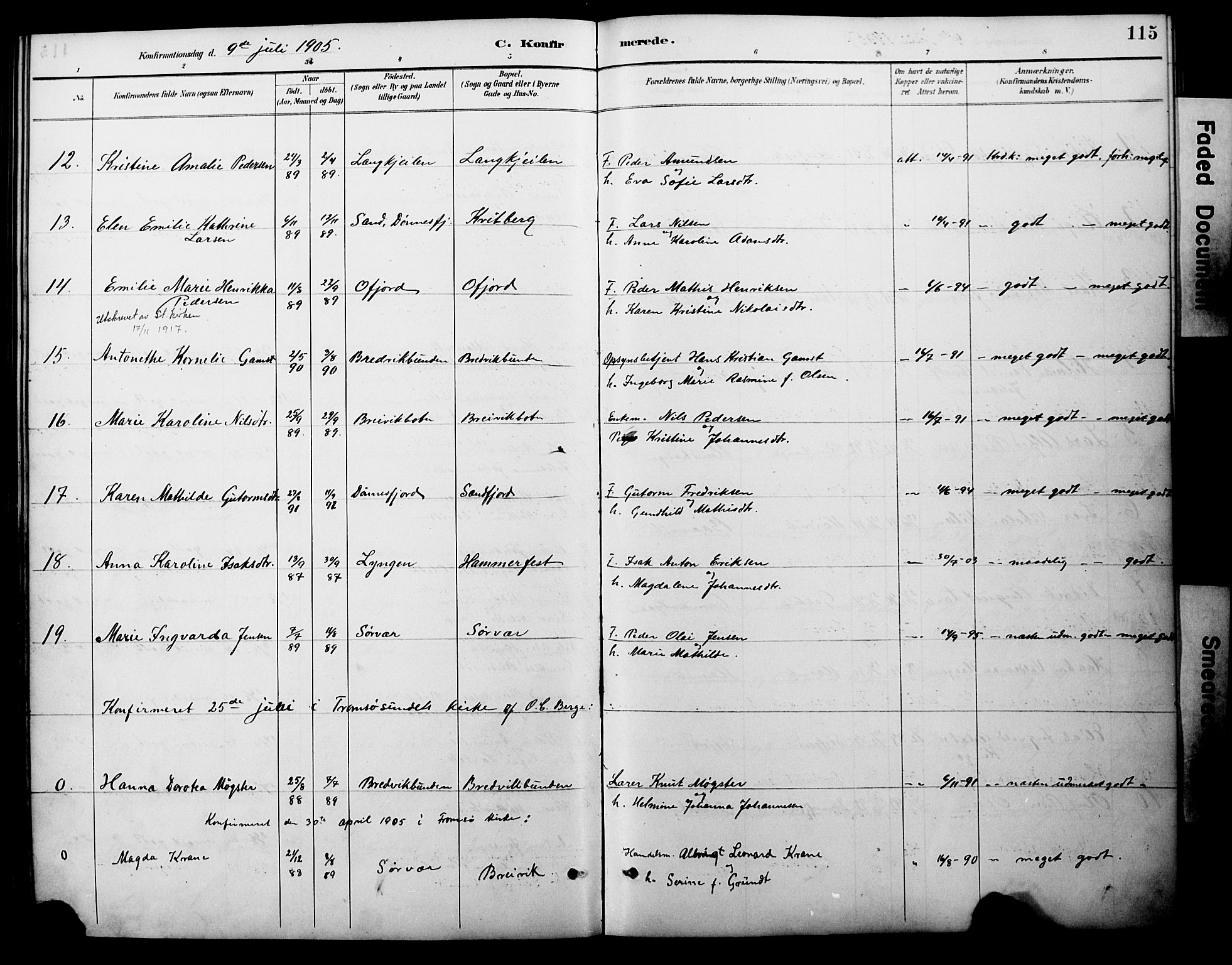 Loppa sokneprestkontor, SATØ/S-1339/H/Ha/L0008kirke: Parish register (official) no. 8, 1889-1907, p. 115