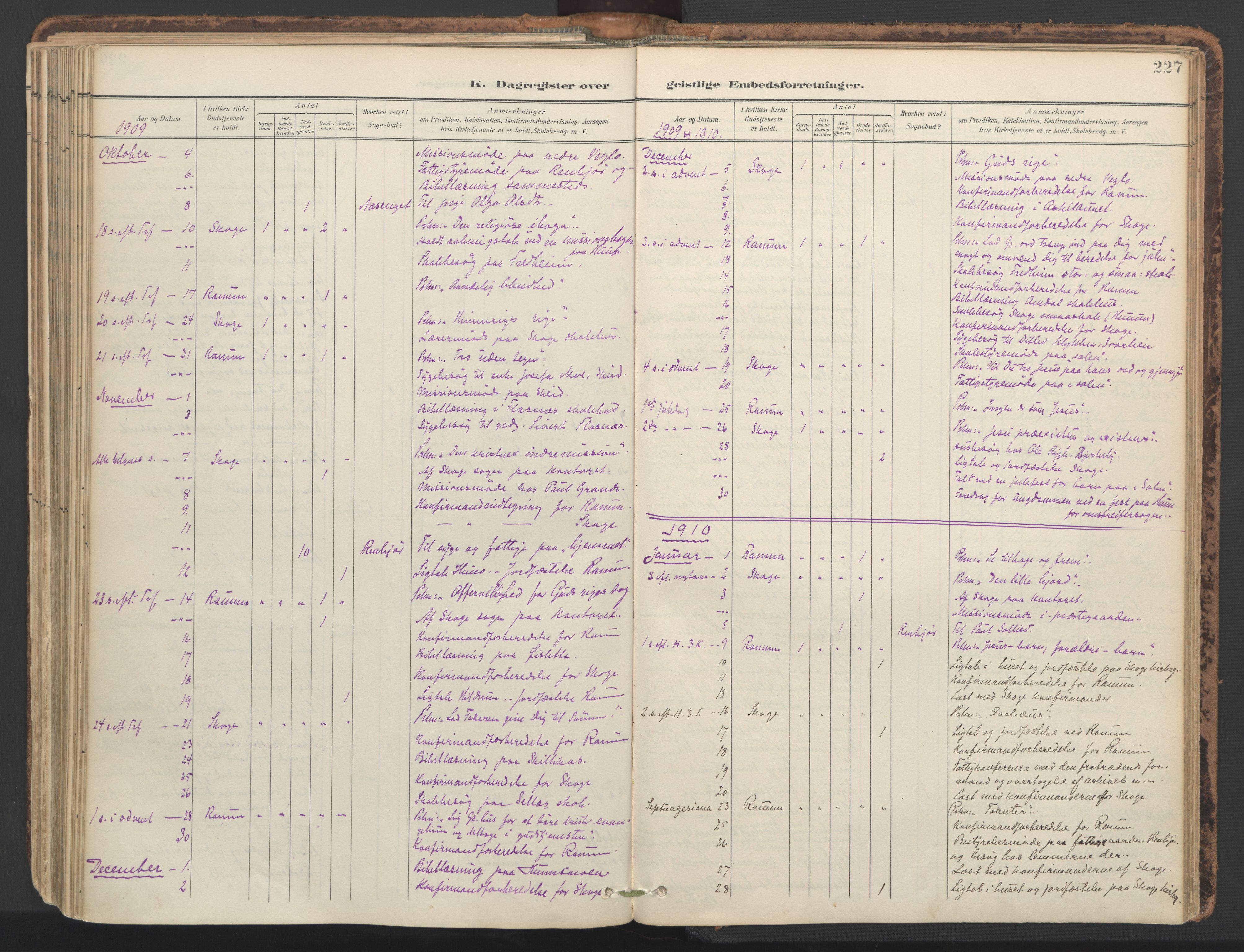 Ministerialprotokoller, klokkerbøker og fødselsregistre - Nord-Trøndelag, SAT/A-1458/764/L0556: Parish register (official) no. 764A11, 1897-1924, p. 227