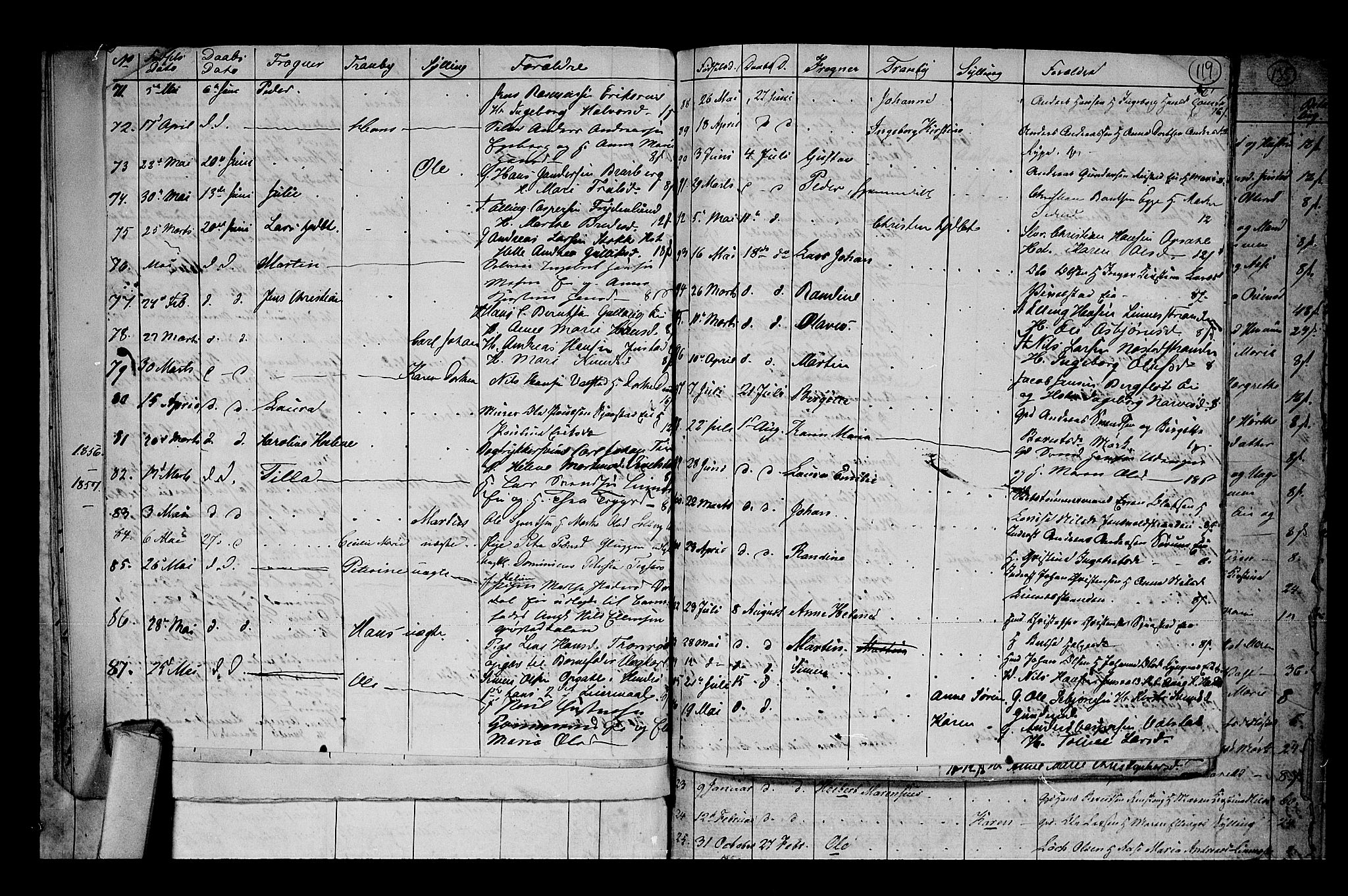 Lier kirkebøker, AV/SAKO-A-230/G/Ga/L0002: Parish register (copy) no. I 2, 1841-1862, p. 119