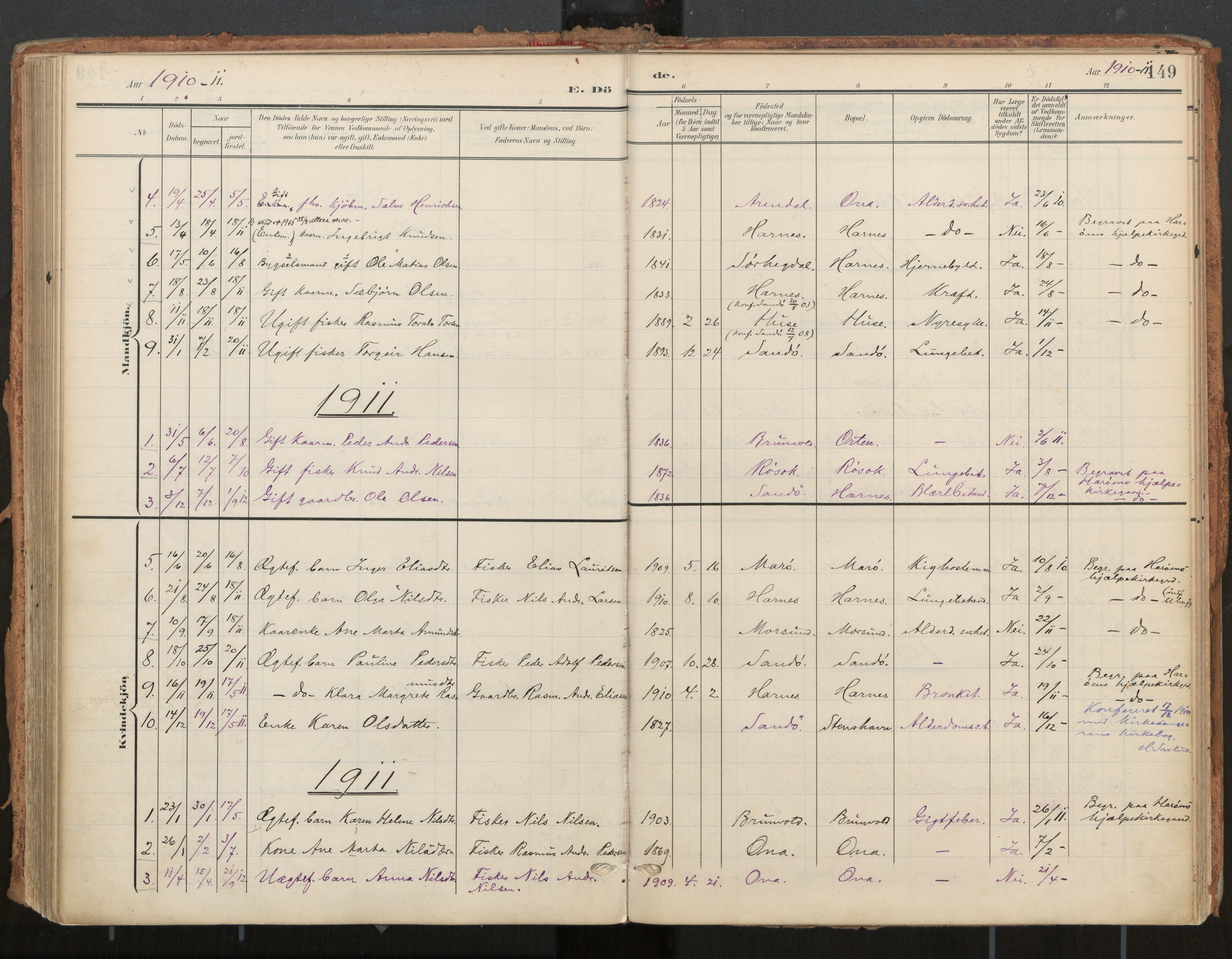 Ministerialprotokoller, klokkerbøker og fødselsregistre - Møre og Romsdal, AV/SAT-A-1454/561/L0730: Parish register (official) no. 561A04, 1901-1929, p. 149